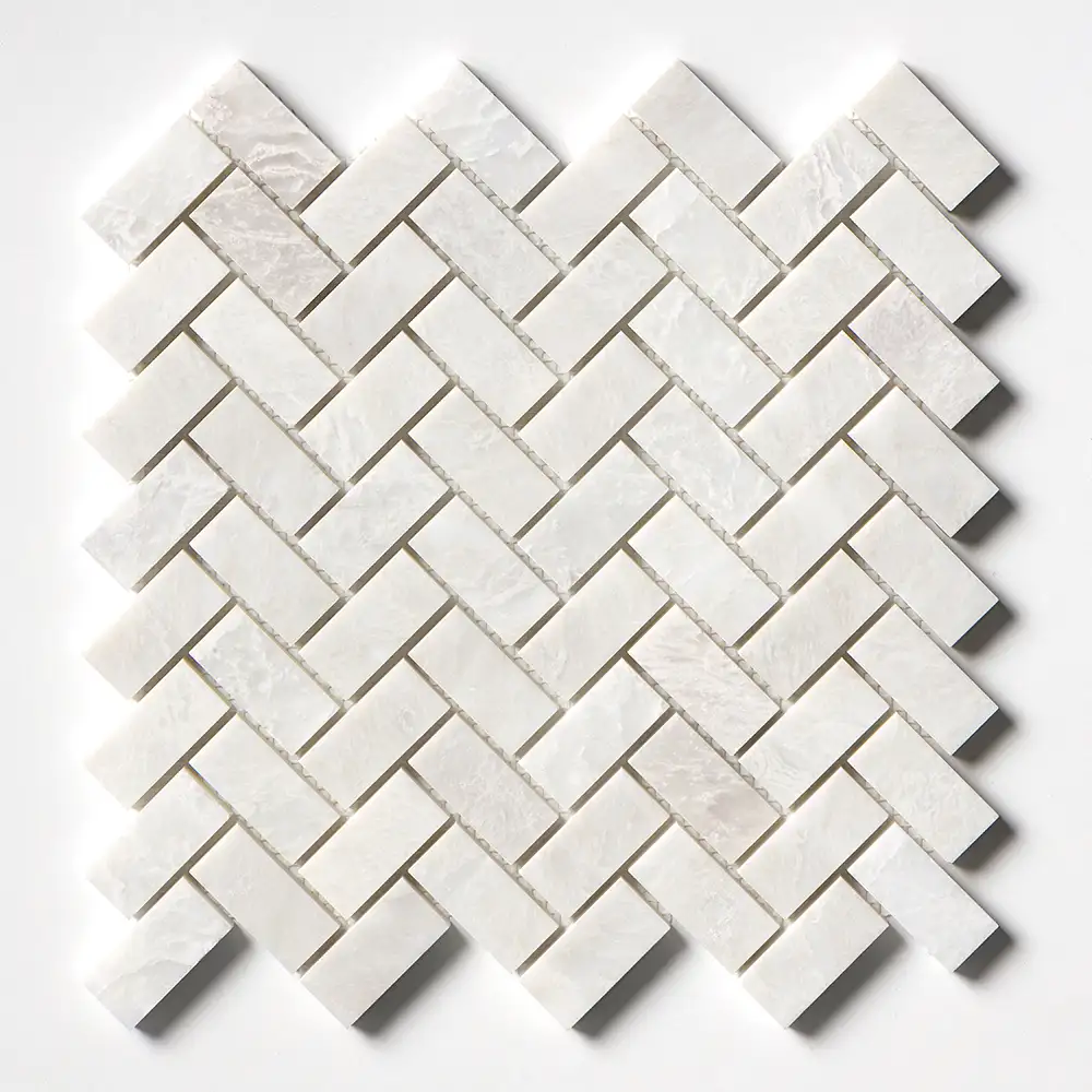 Iceberge Marble 1X2 Herringbone Mosaic 12-1/8X13-3/8 Iceberg Polished - Image 3