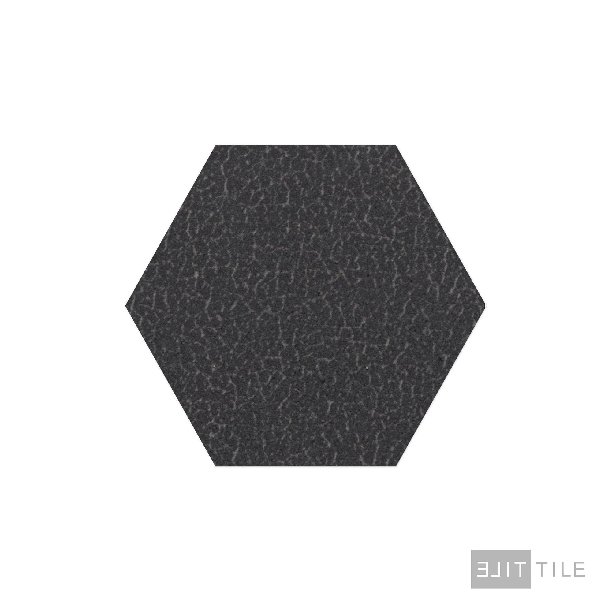 Inyo Floor Tile 8" Hex Ink Satin - Image 3