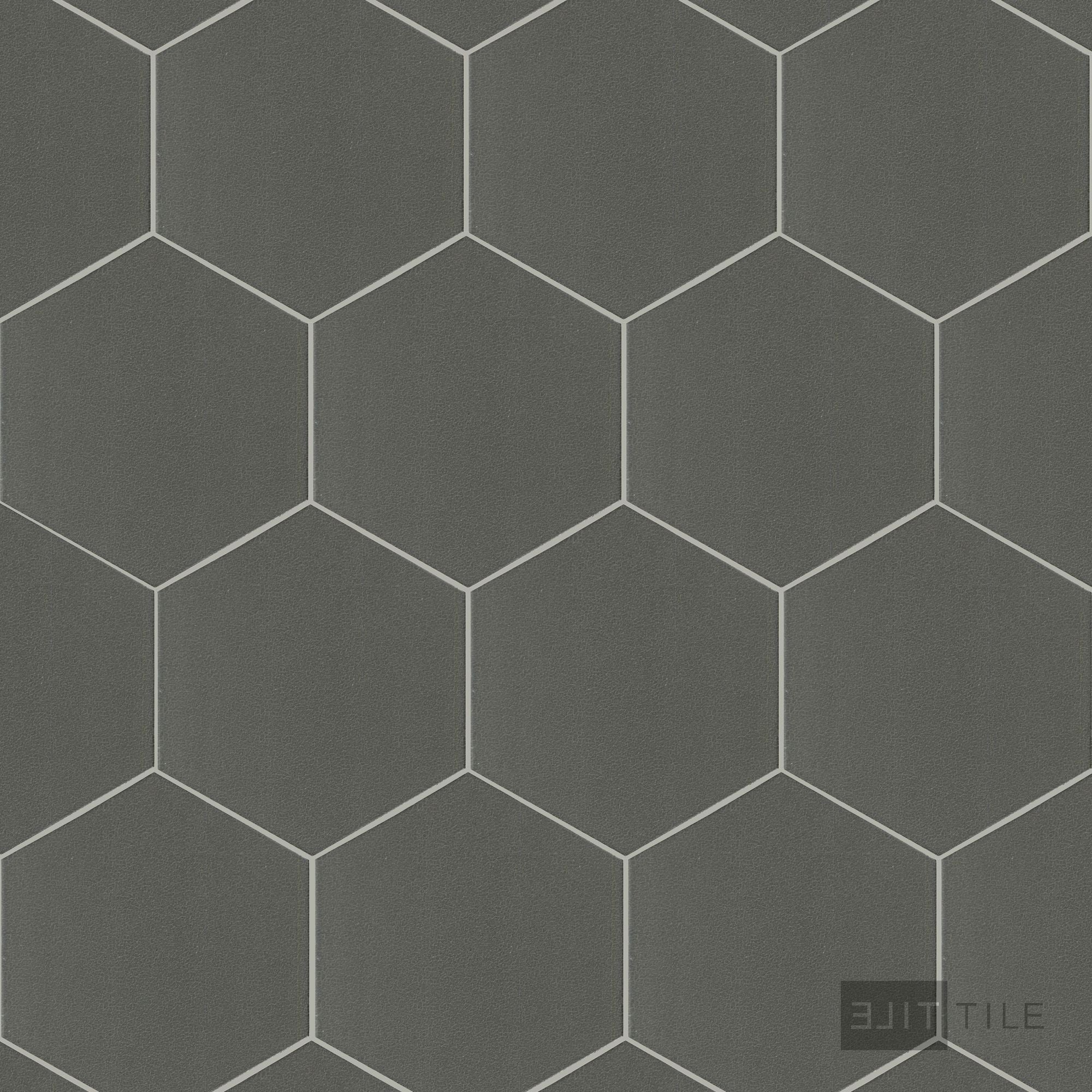 Inyo Floor Tile 8" Hex Olive Satin