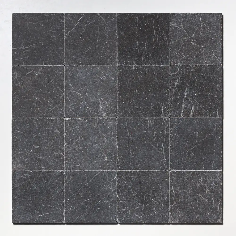 Iris Black Marble 8X8 Iris Black Brushed Chiselled