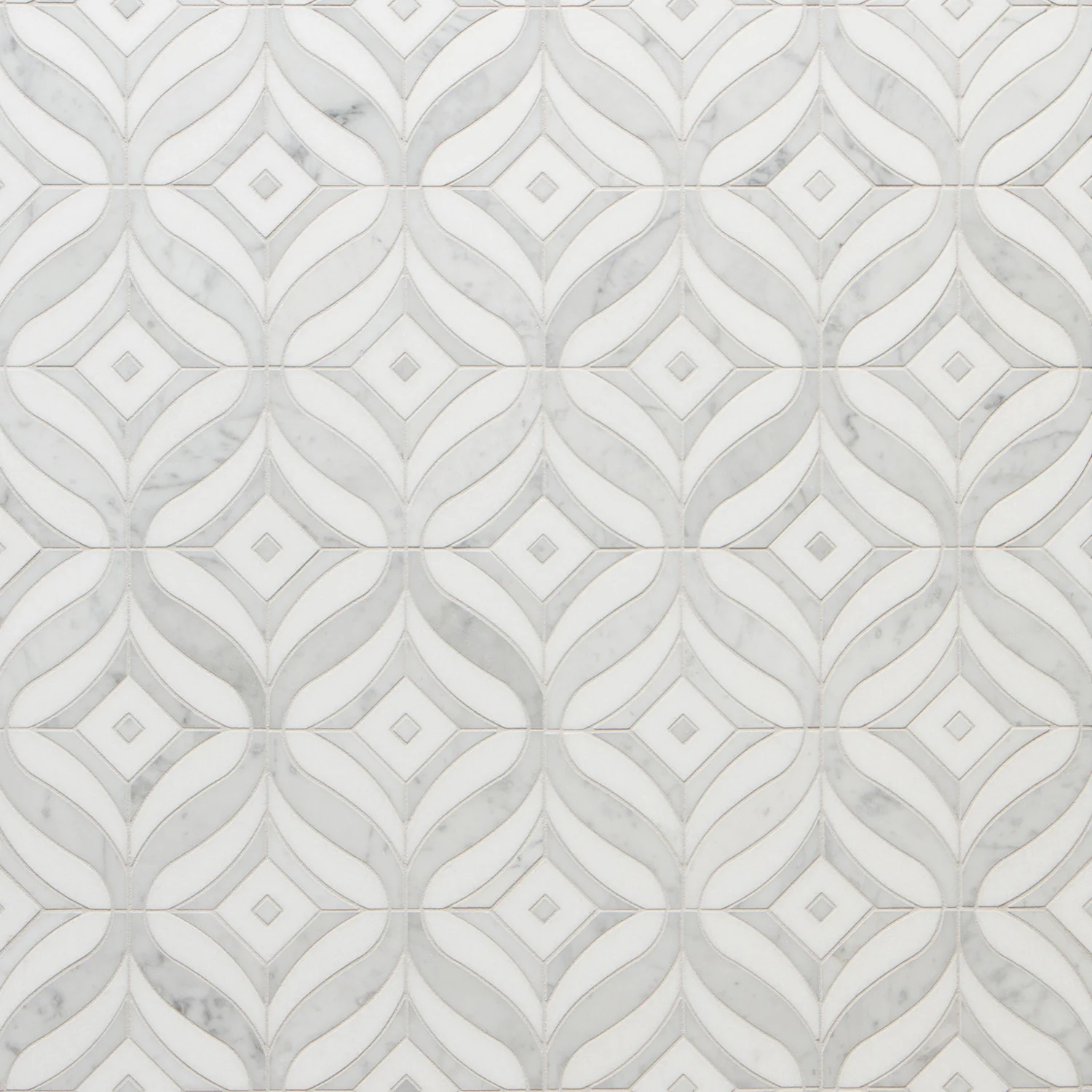 Jet Set Mosaic 10-7/8X7-1/8 Carrara Honed