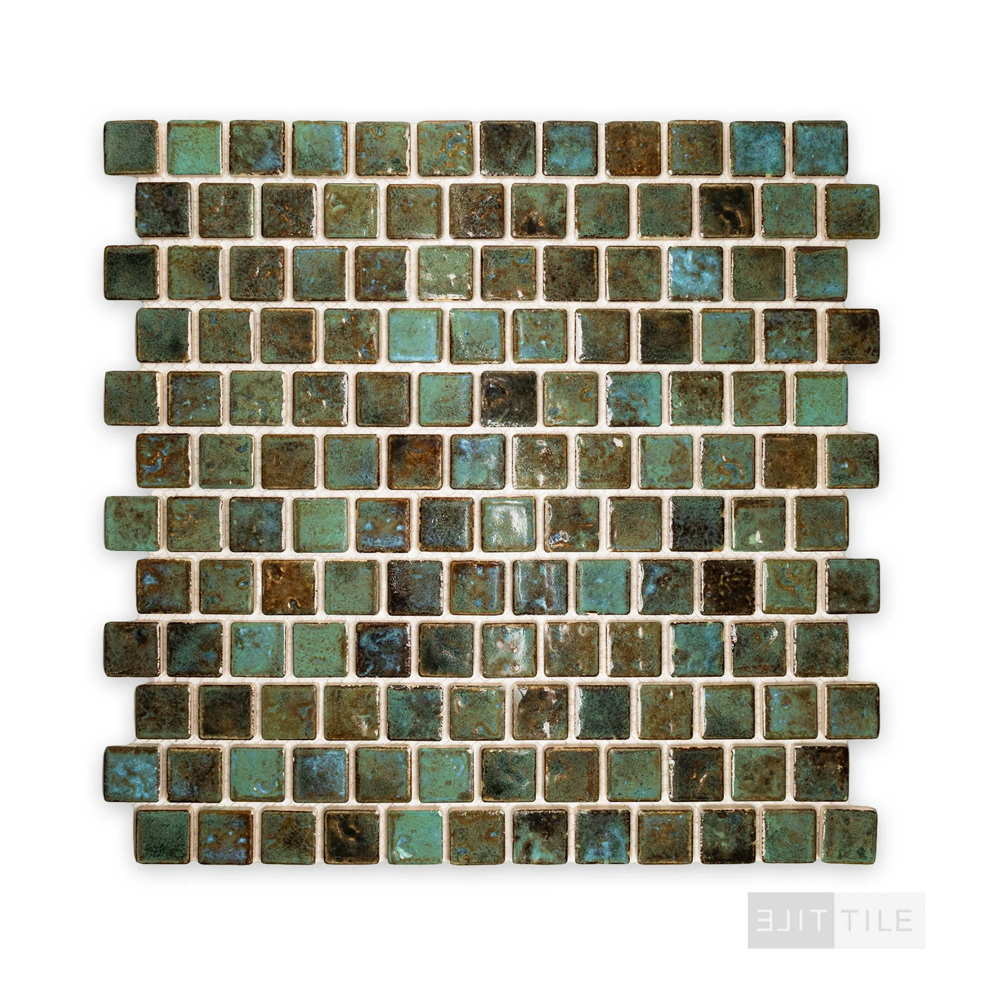 Joya 1X1 Square Verde Semi Gloss Mosaic - Image 2