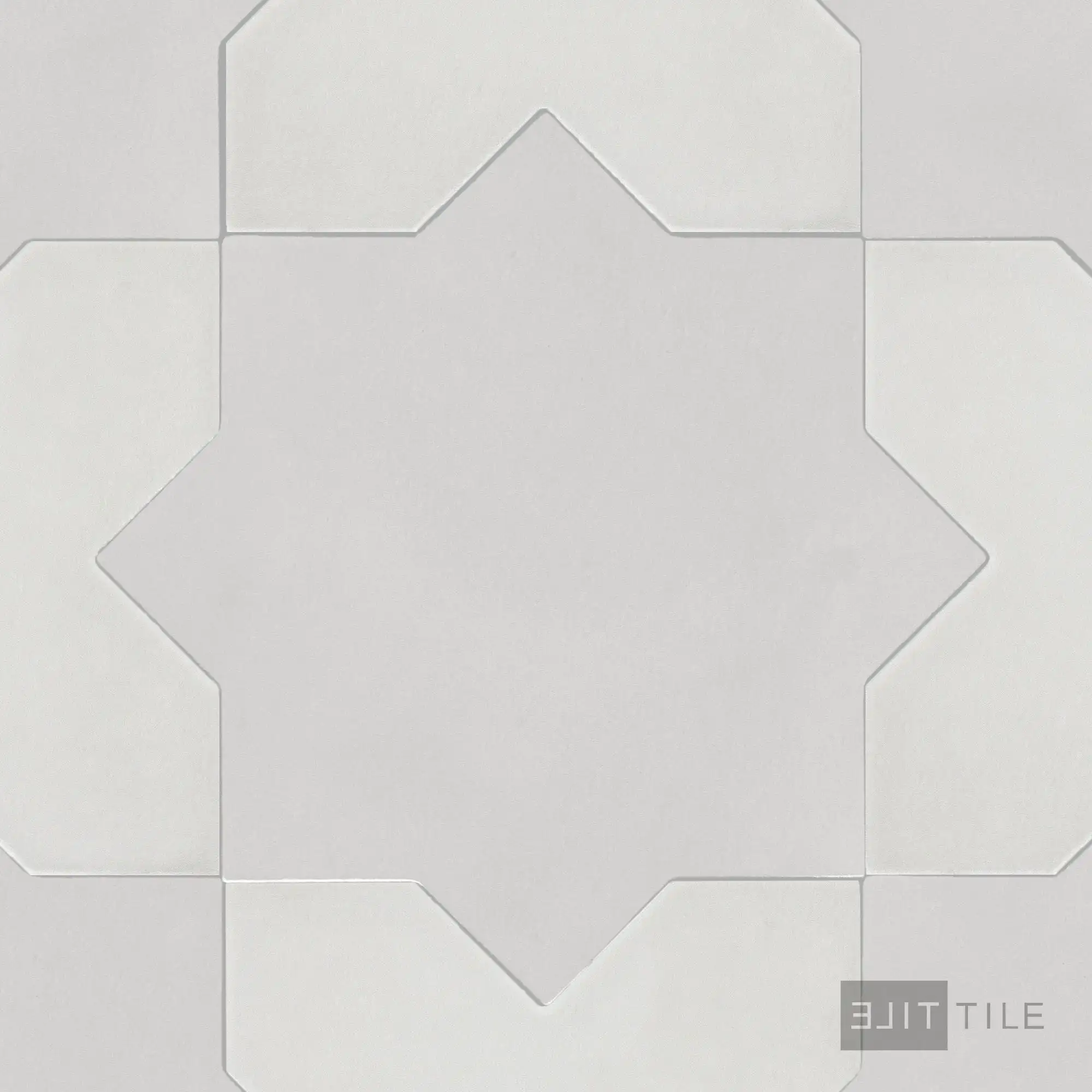 Kasbah Star Porcelain Tile 6-1/2X6-1/2 Smoke Matte