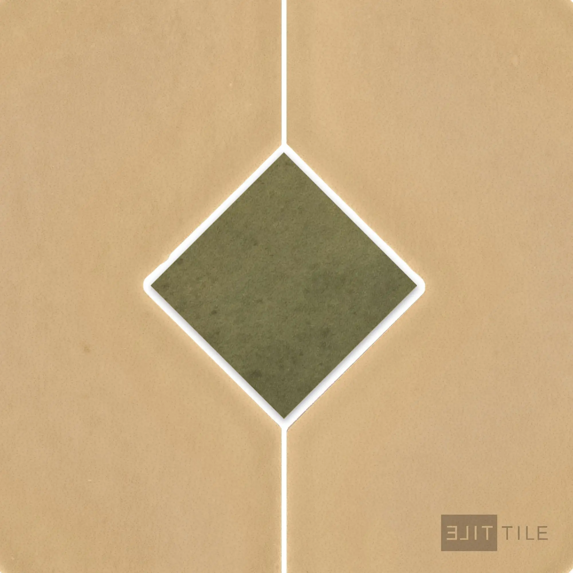 Kasbah Taco Porcelain Tile 1X1 Verde Matte
