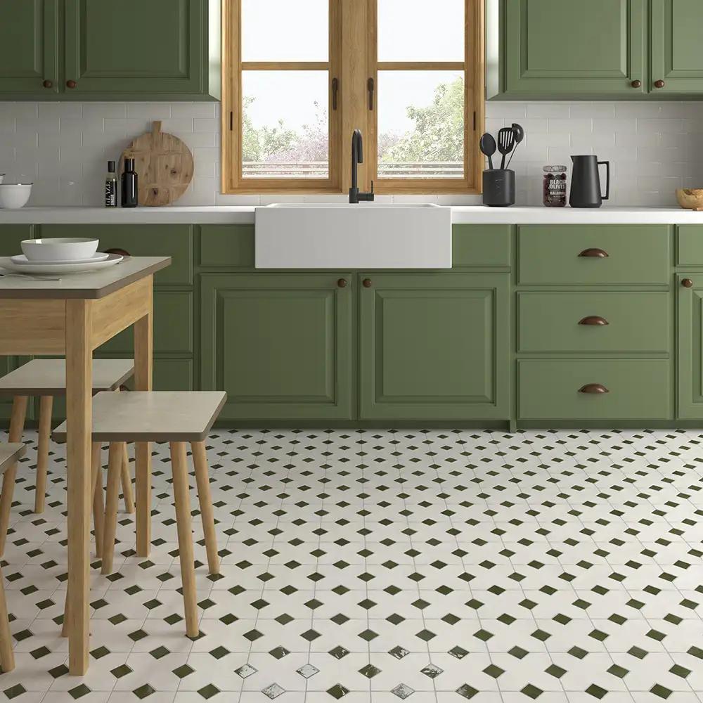 Kasbah Taco Porcelain Tile 1X1 Verde Matte - Image 2