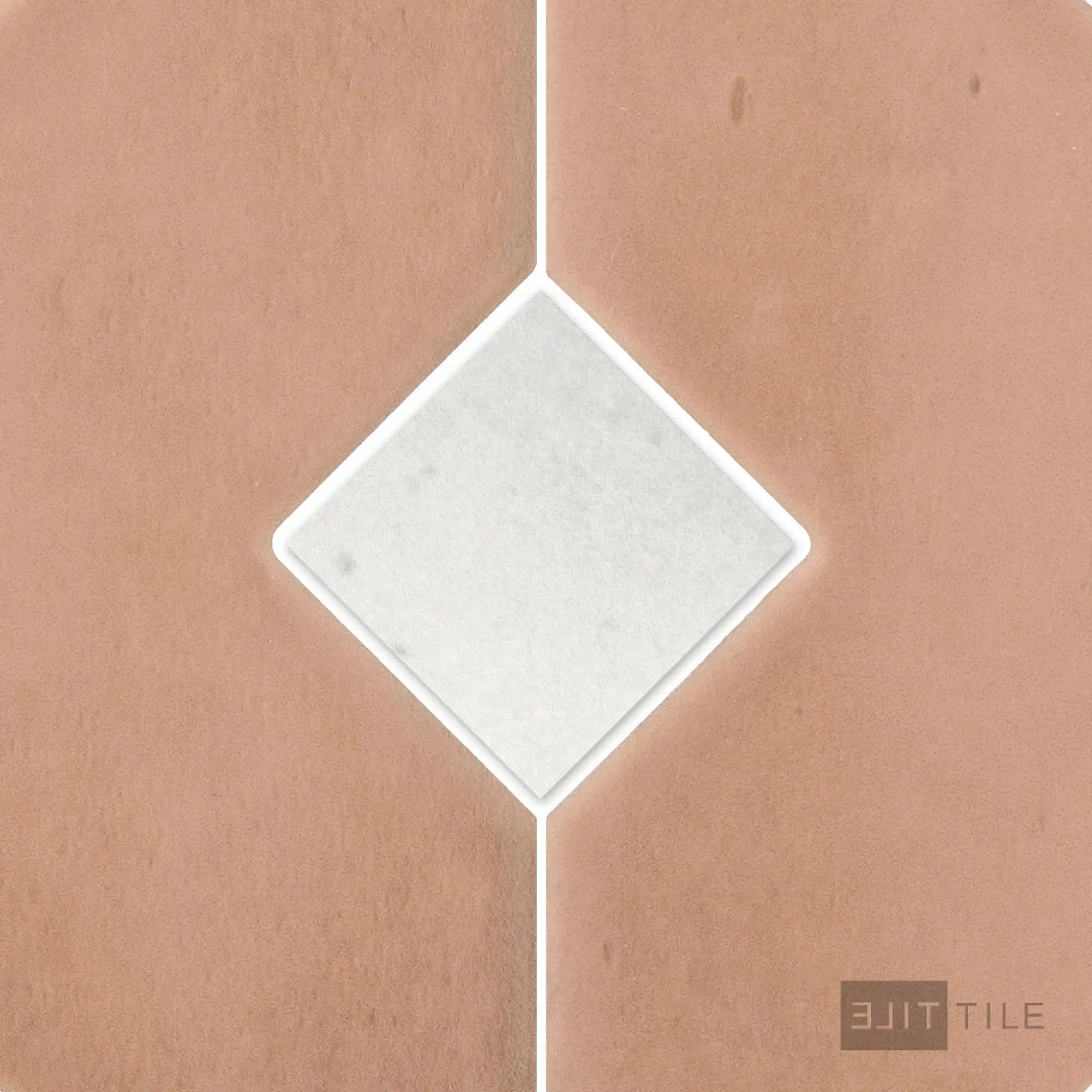 Kasbah Taco Porcelain Tile 1X1 White Matte