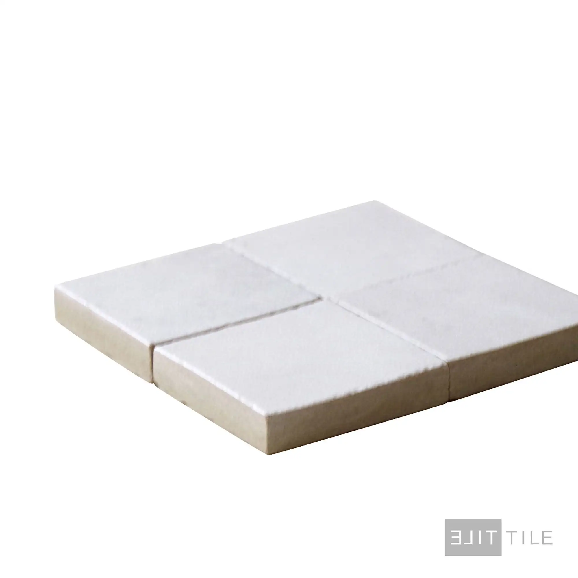 Kasbah Taco Porcelain Tile 1X1 White Matte - Image 4