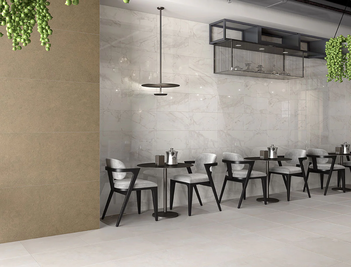 Kaya Porcelain Field Tile 12X24 Calacatta Lucca Matte - Image 2