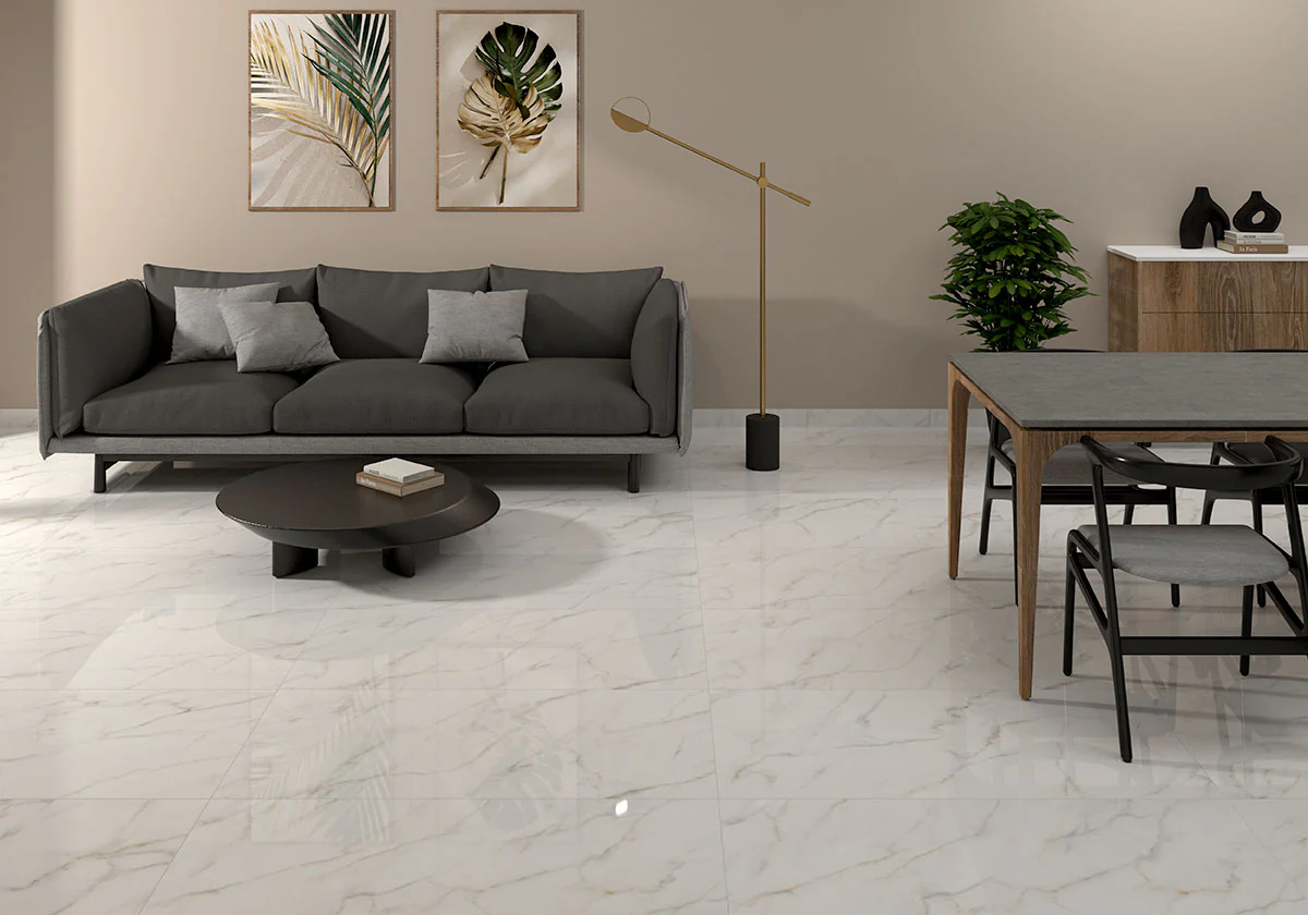 Kaya Porcelain Field Tile 24X48 Calacatta Lucca Polished - Image 2