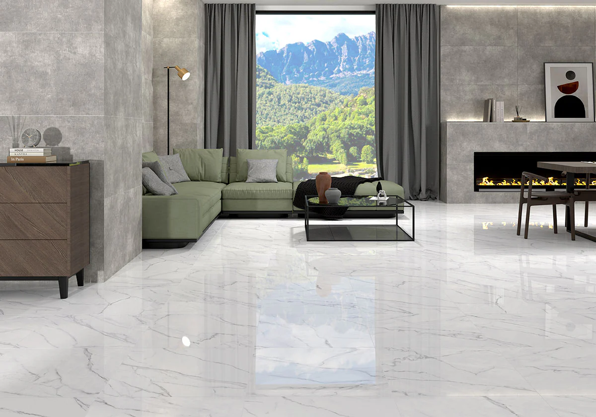 Kaya Porcelain Field Tile 24X24 Calacatta Venato Matte - Image 2