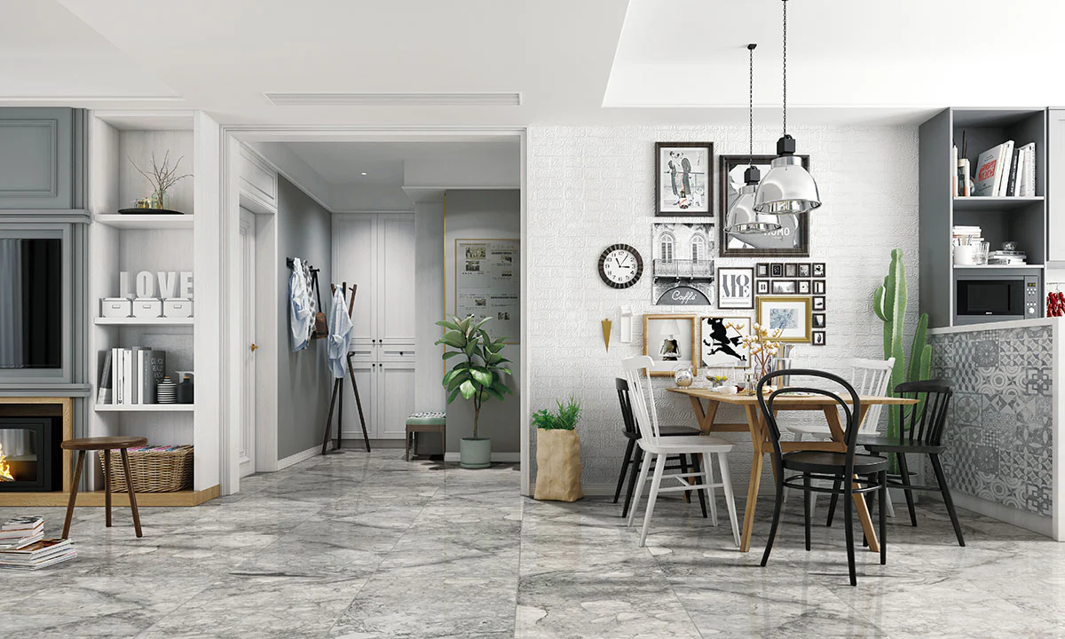 Kaya Porcelain Field Tile 24X24 Onda Gray Polished - Image 2