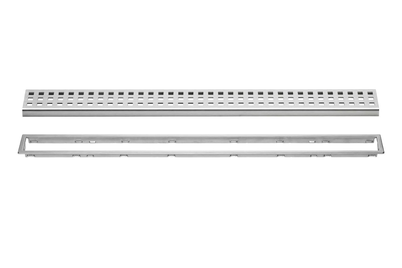 Kerdi-Line Frame Perforated Grate Brushed Stainless Steel 3/4X48