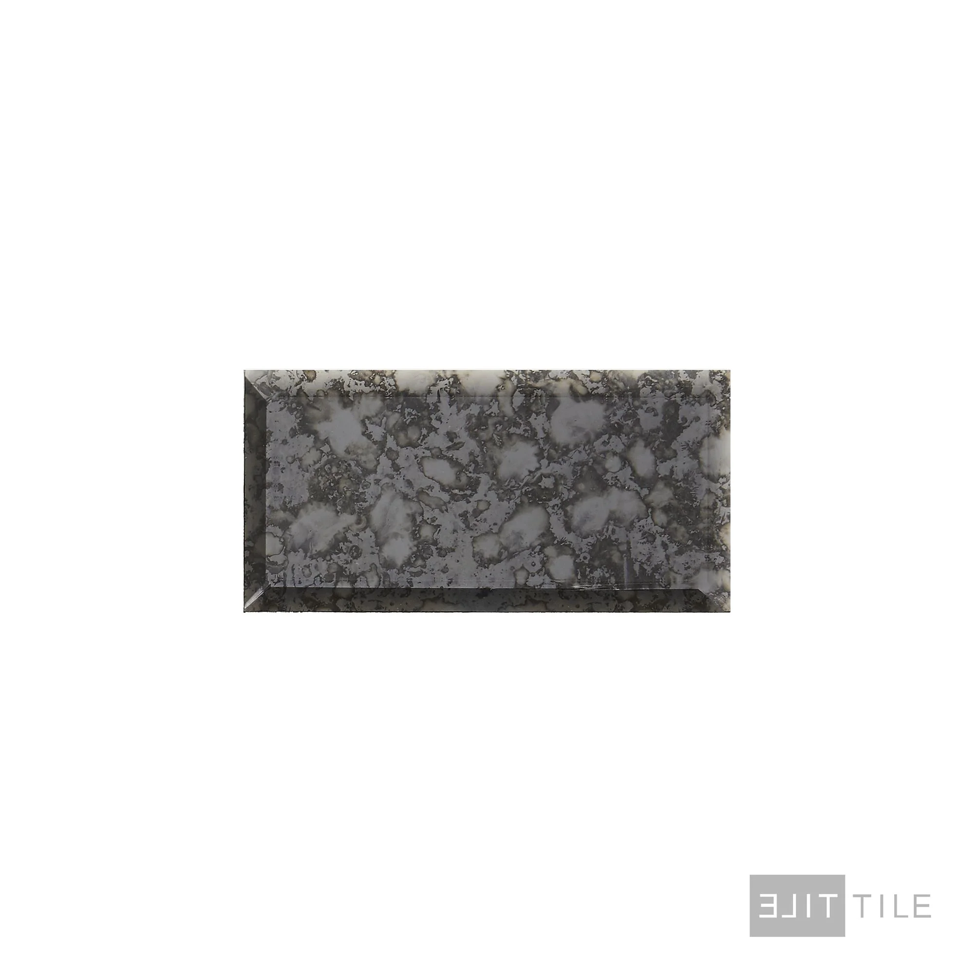 Lavaliere 3X6 Natural Stone Mosaic 12X12 Black Antique Mirror Polished - Image 3