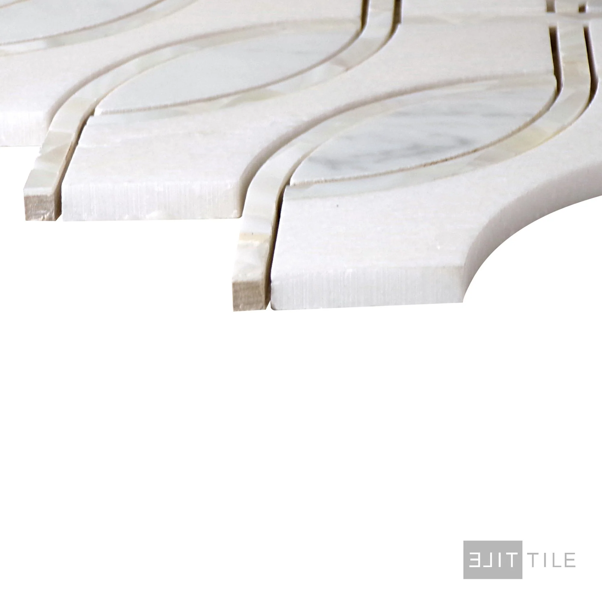 Lavaliere Natural Stone Mosaic 11X11 Carrara/Thassos/Mother Pearl Polished - Image 4