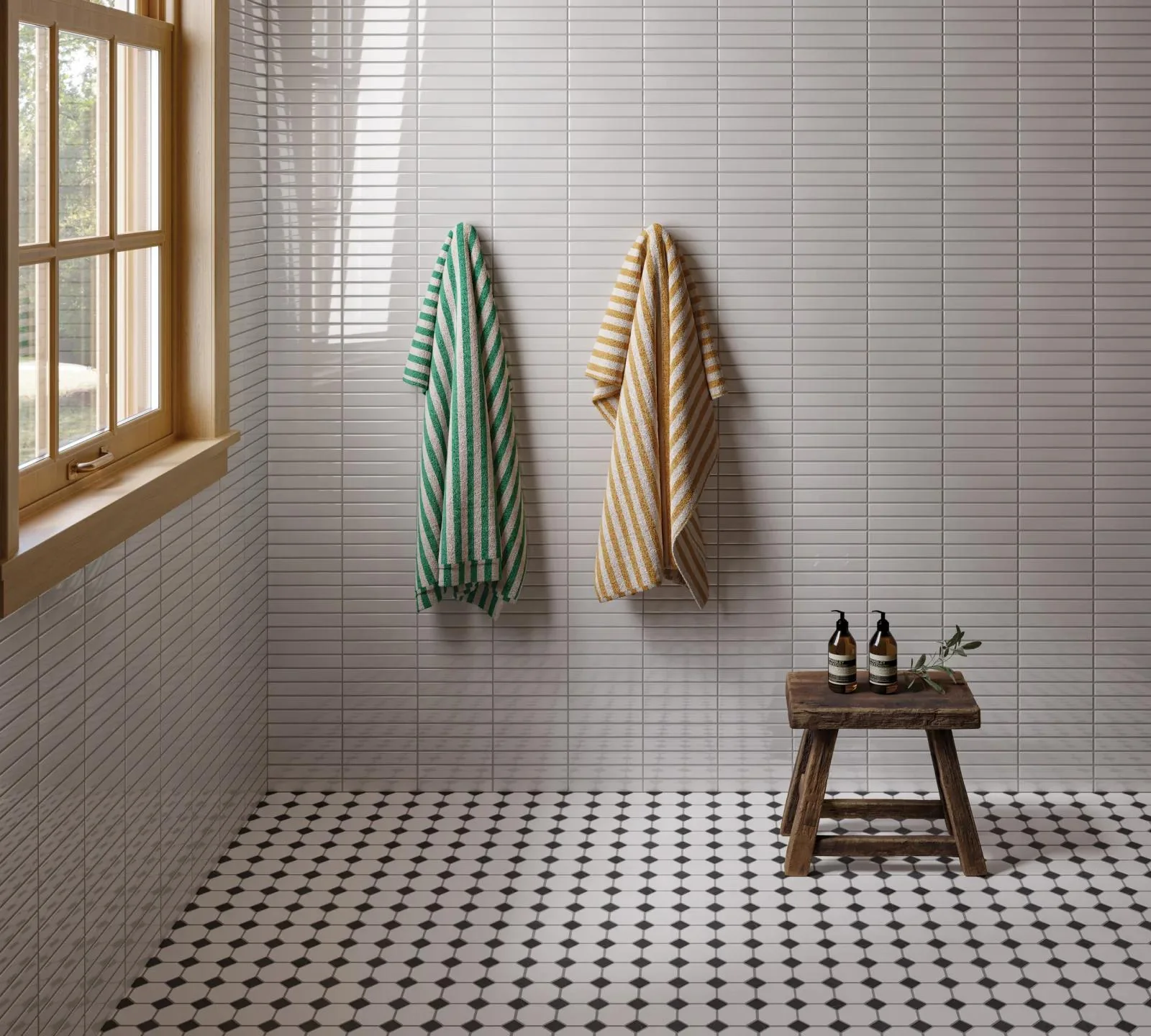 Le Café 1X6 Straight Stack Glazed Porcelain Mosaic 11-5/8X12 White Gloss - Image 2