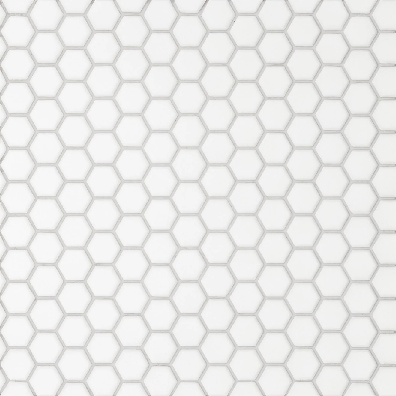 Le Café 1X1 Hexagon Glazed Porcelain Mosaic 10-1/4X11-3/4 White Matte