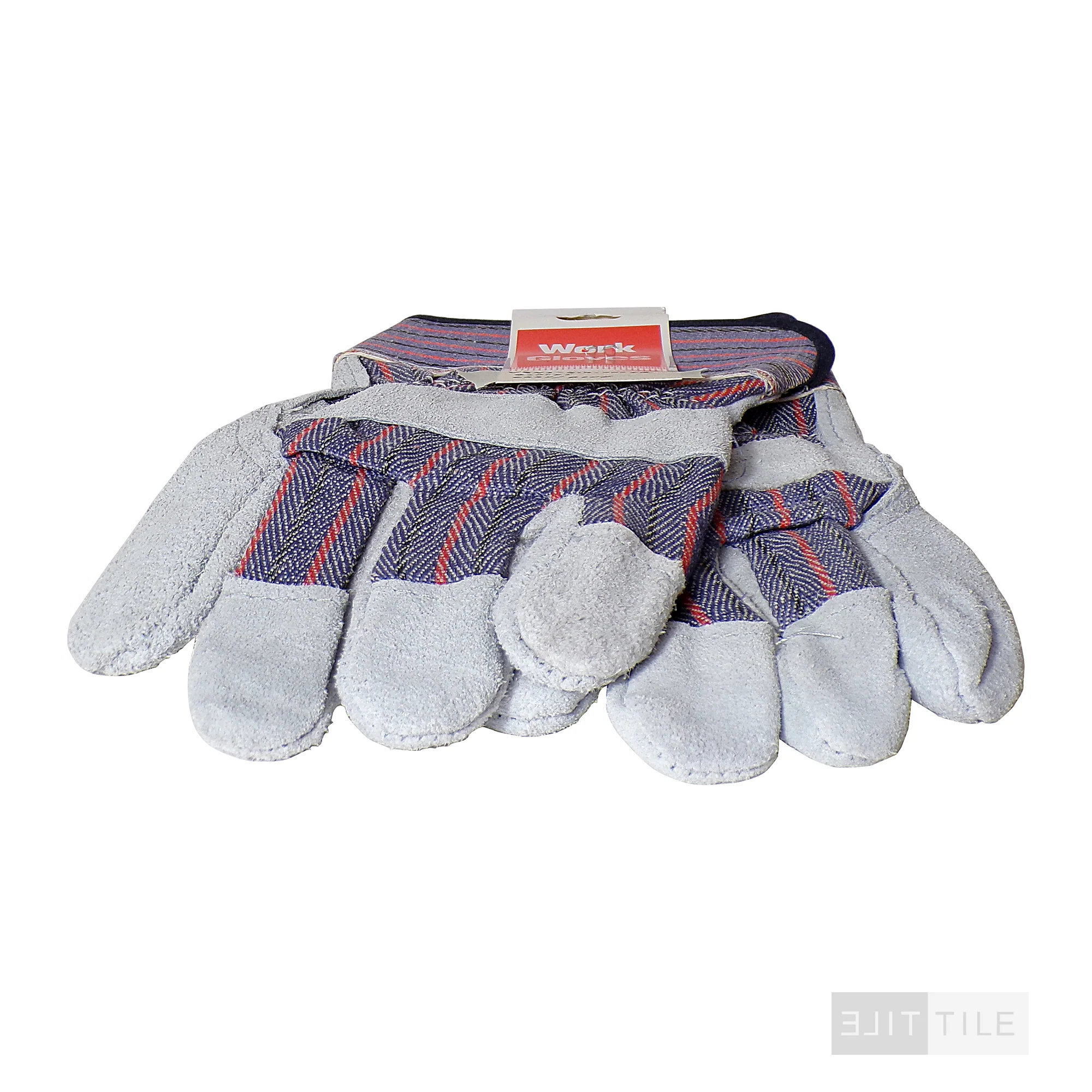 Leather Gloves  Gray/Blue - Image 2