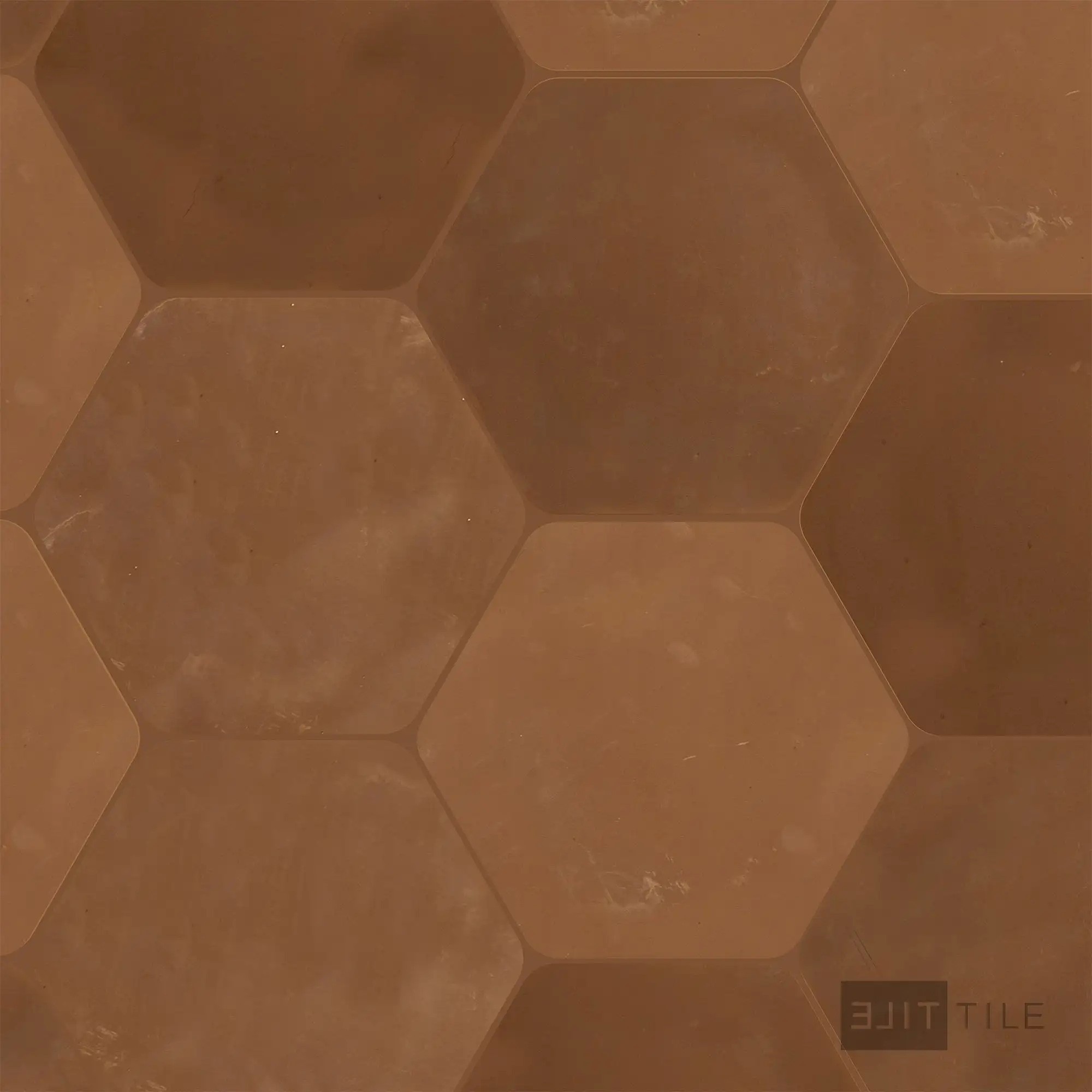 Lincoln Pavers Hexagon Terracotta Paver 12X12 Red Natural