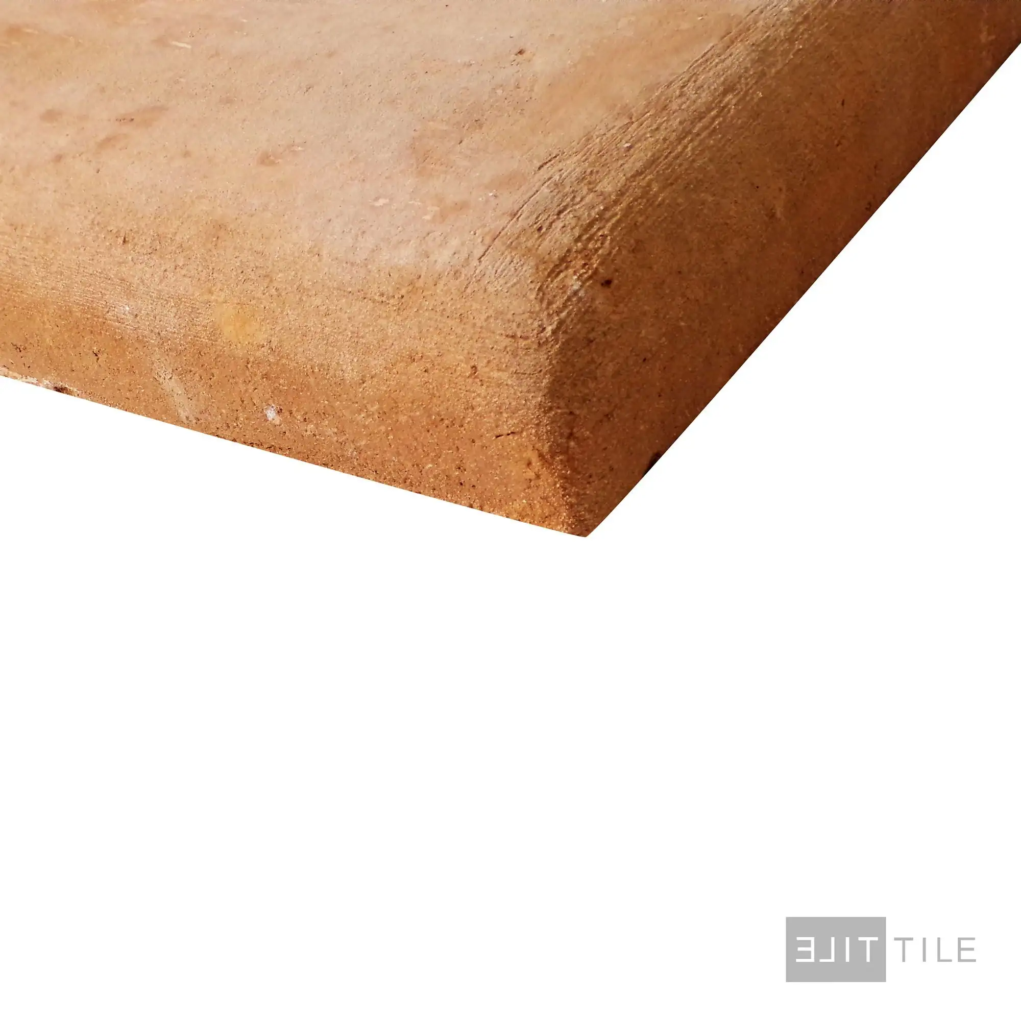 Lincoln Pavers Stair Coping Corner Square Terracotta Paver 12X12 Red Natural - Image 2