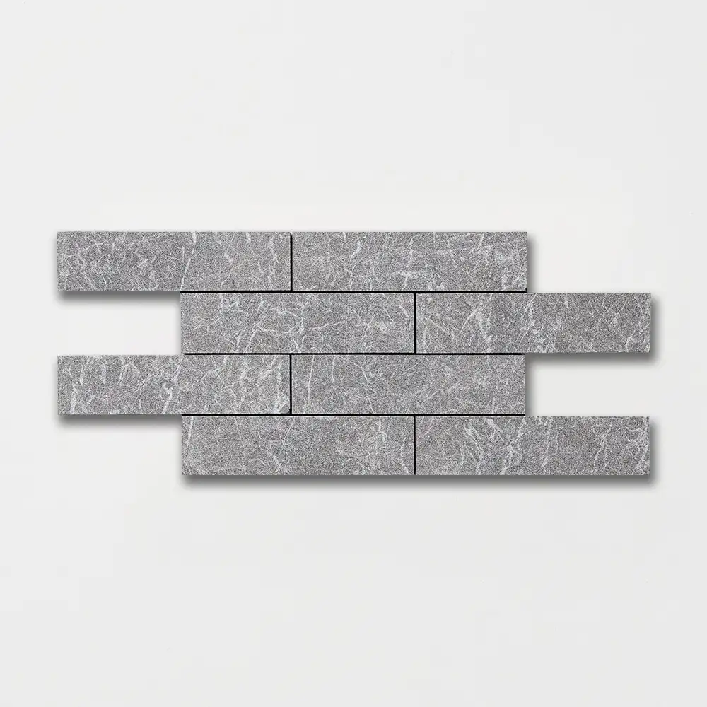 Long Marble Brick 2X8 Iris Black Leather