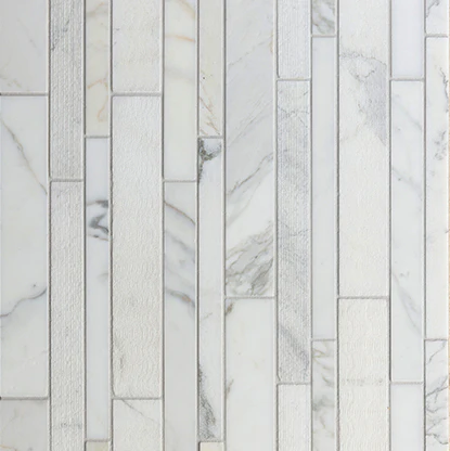 Lucca Rectangle Mosaic 8-3/4X12 Calacatta Textured