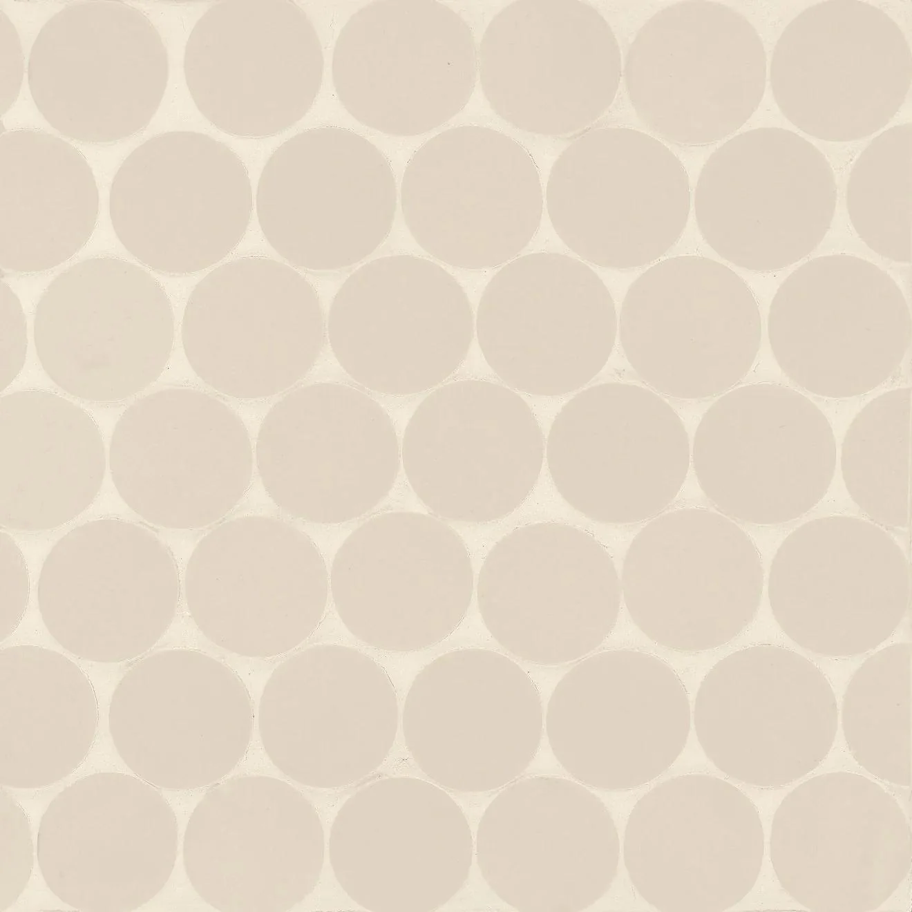 Makoto 2" Round Tatami Beige Matte Mosaic