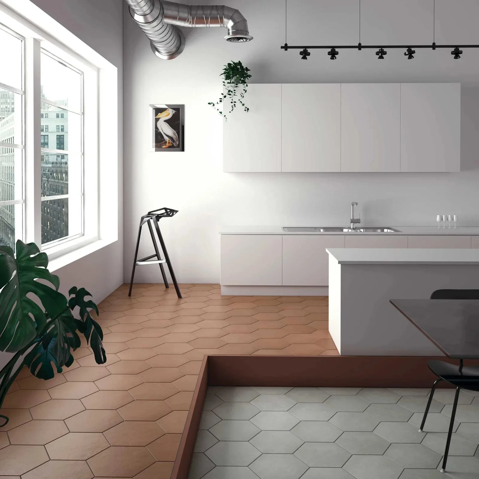 Makoto Porcelain Field Tile 10X11-1/2 Umi Terracotta Matte - Image 2