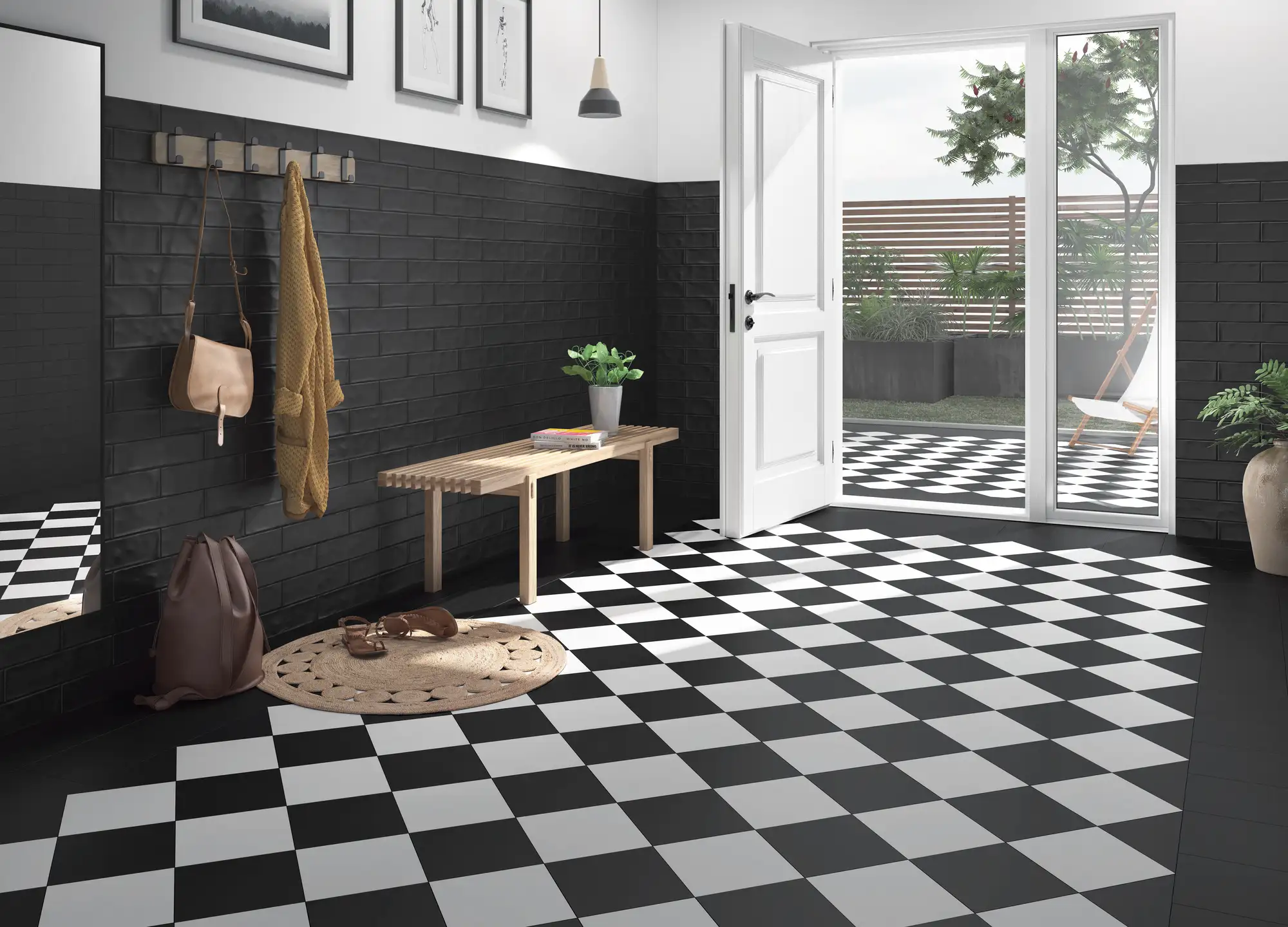 Mallorca Brick Wall Tile 3X12 Black Matte - Image 2