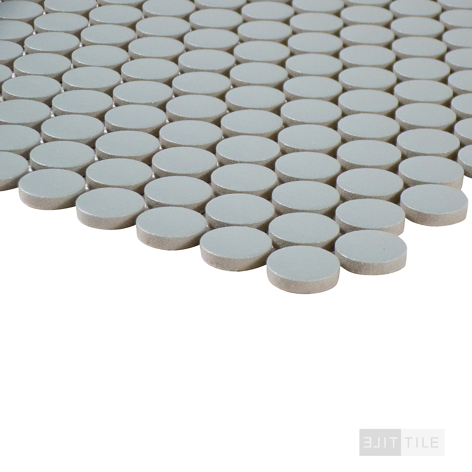 Marin 3/4" Penny Round Aloe Green Matte - Image 3