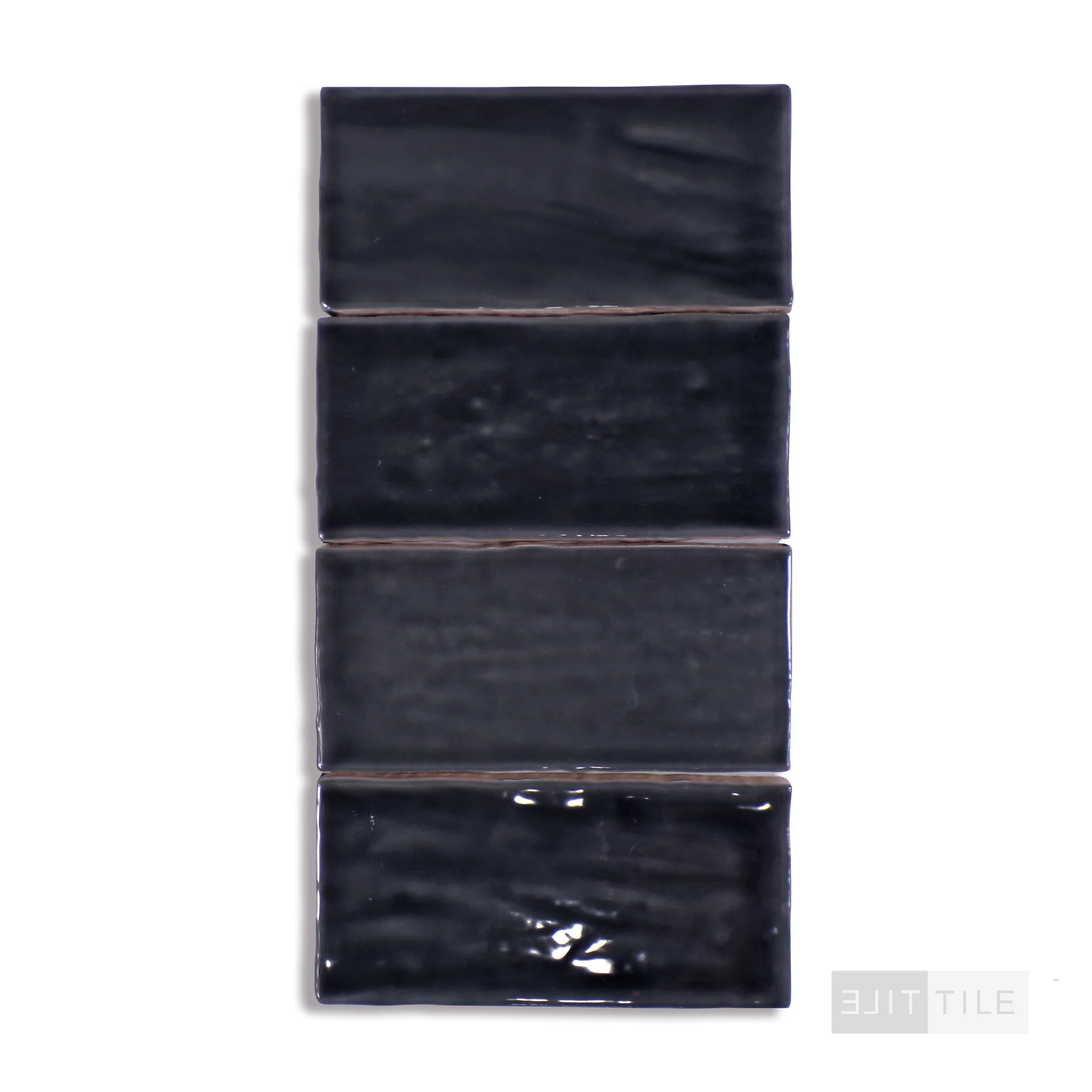 Marin Glazed Ceramic Field Tile 2.5X5 Black Sea Gloss - Image 3