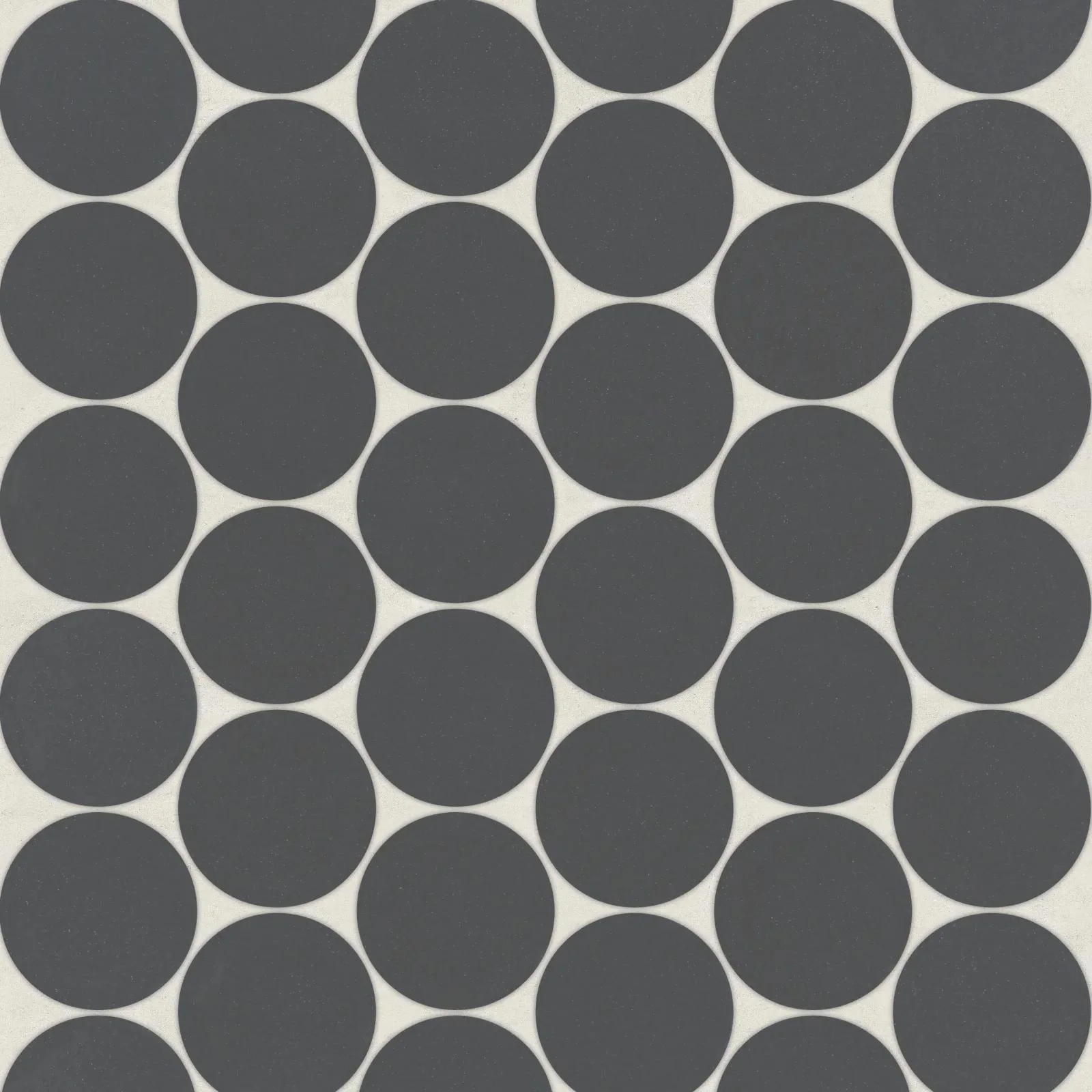 Marin 2" Penny Round Black Sea Matte