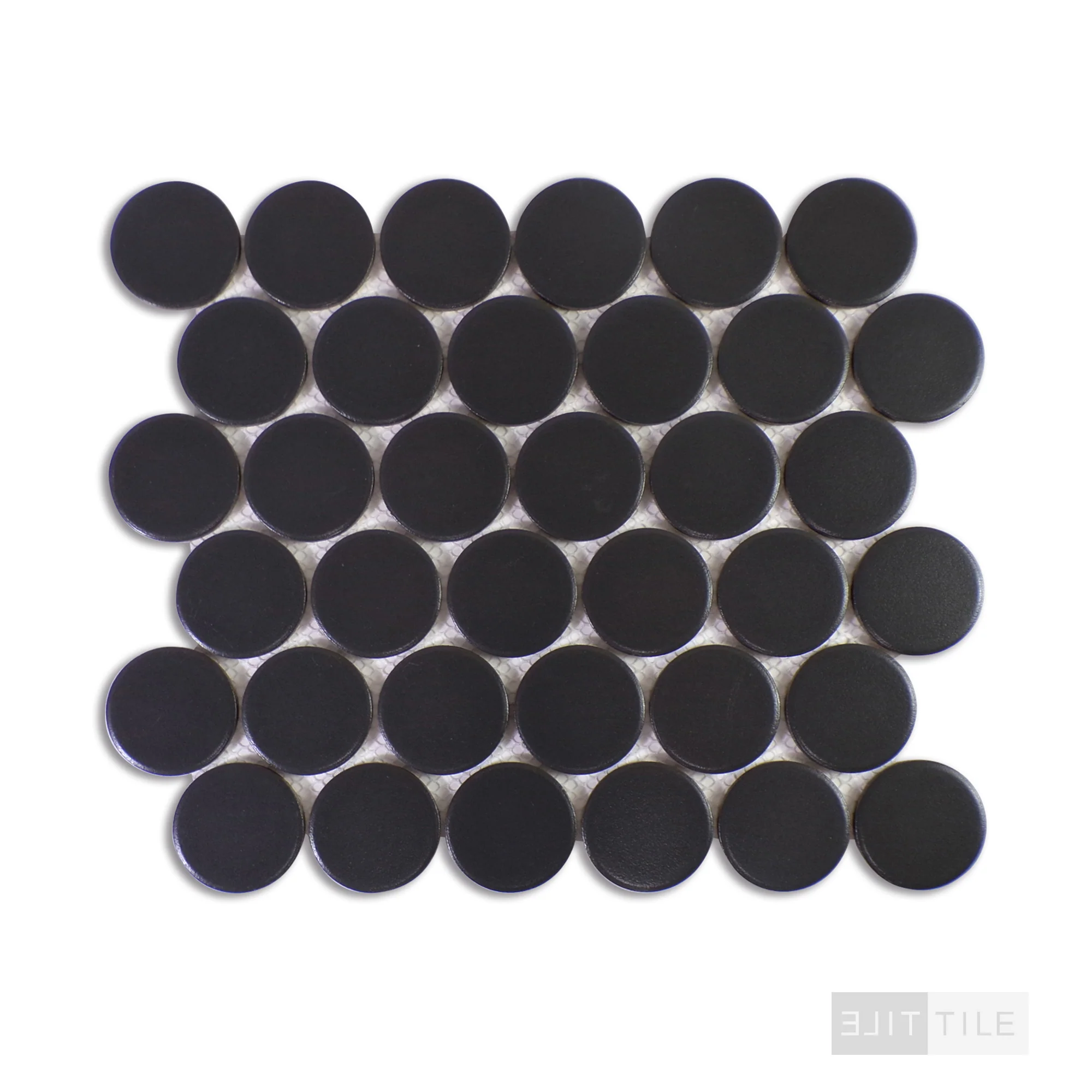 Marin 2" Penny Round Black Sea Matte - Image 2