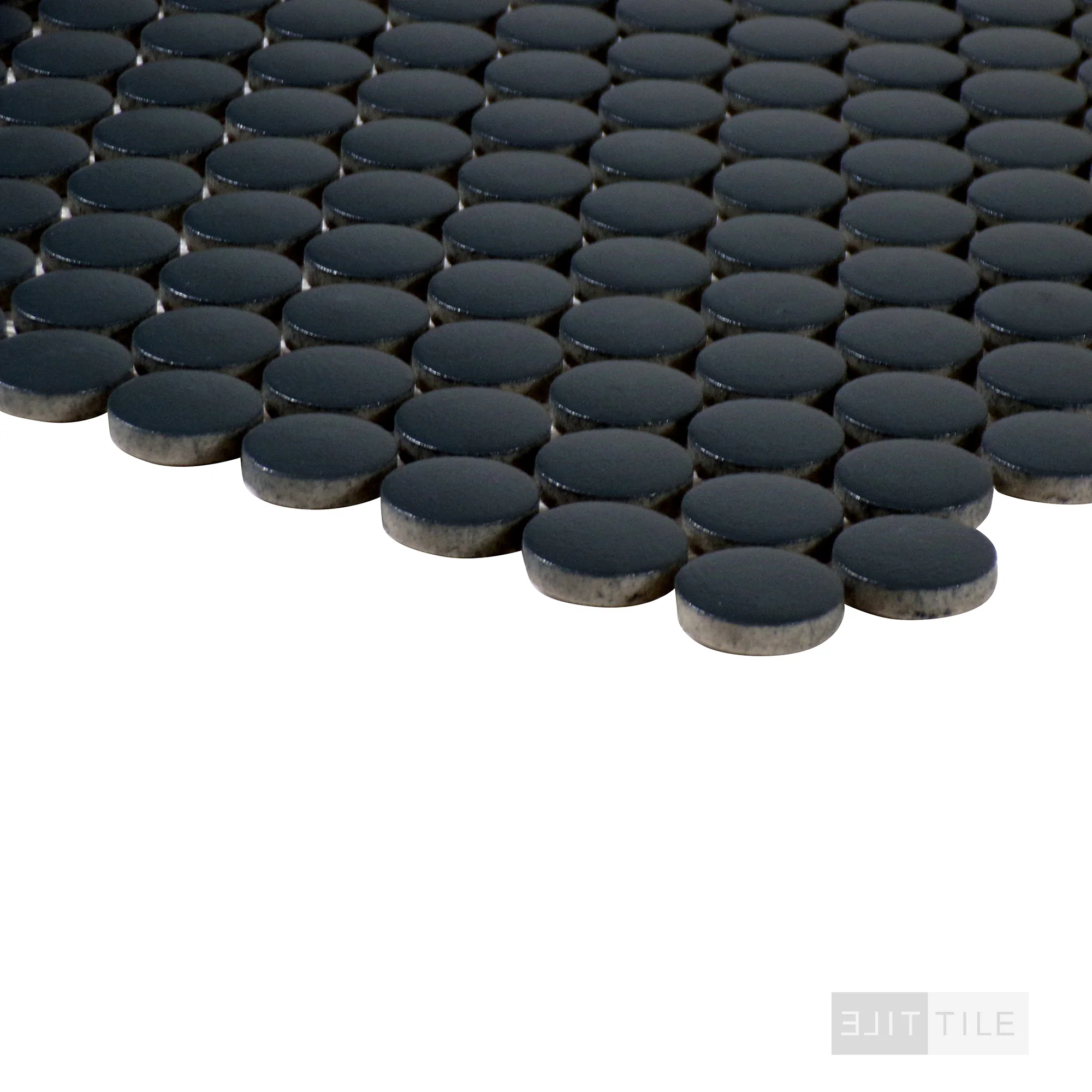 Marin 3/4" Penny Round Black Sea Matte - Image 3