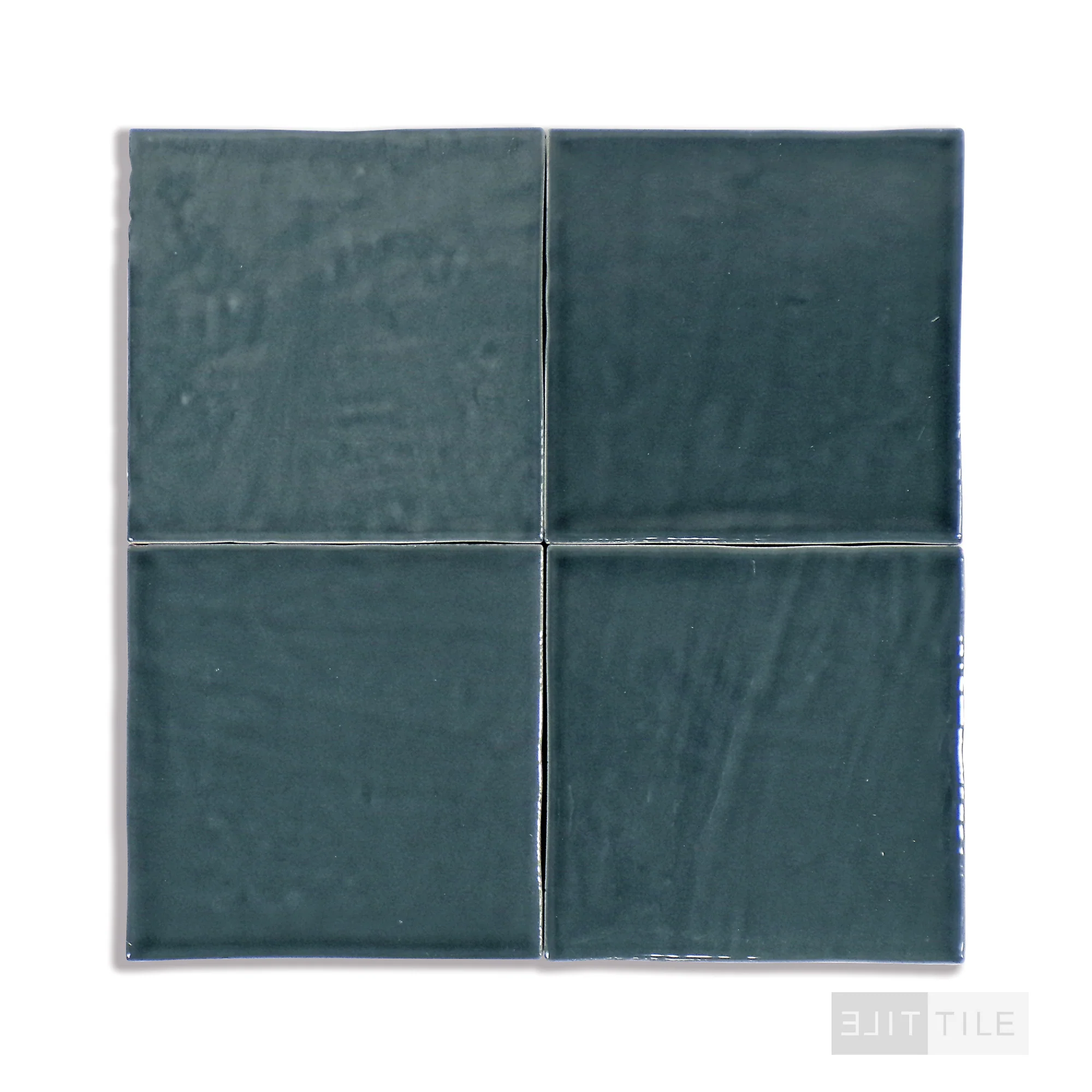 Marin Glazed Ceramic Field Tile 4X4 Midnight Tide Gloss - Image 2