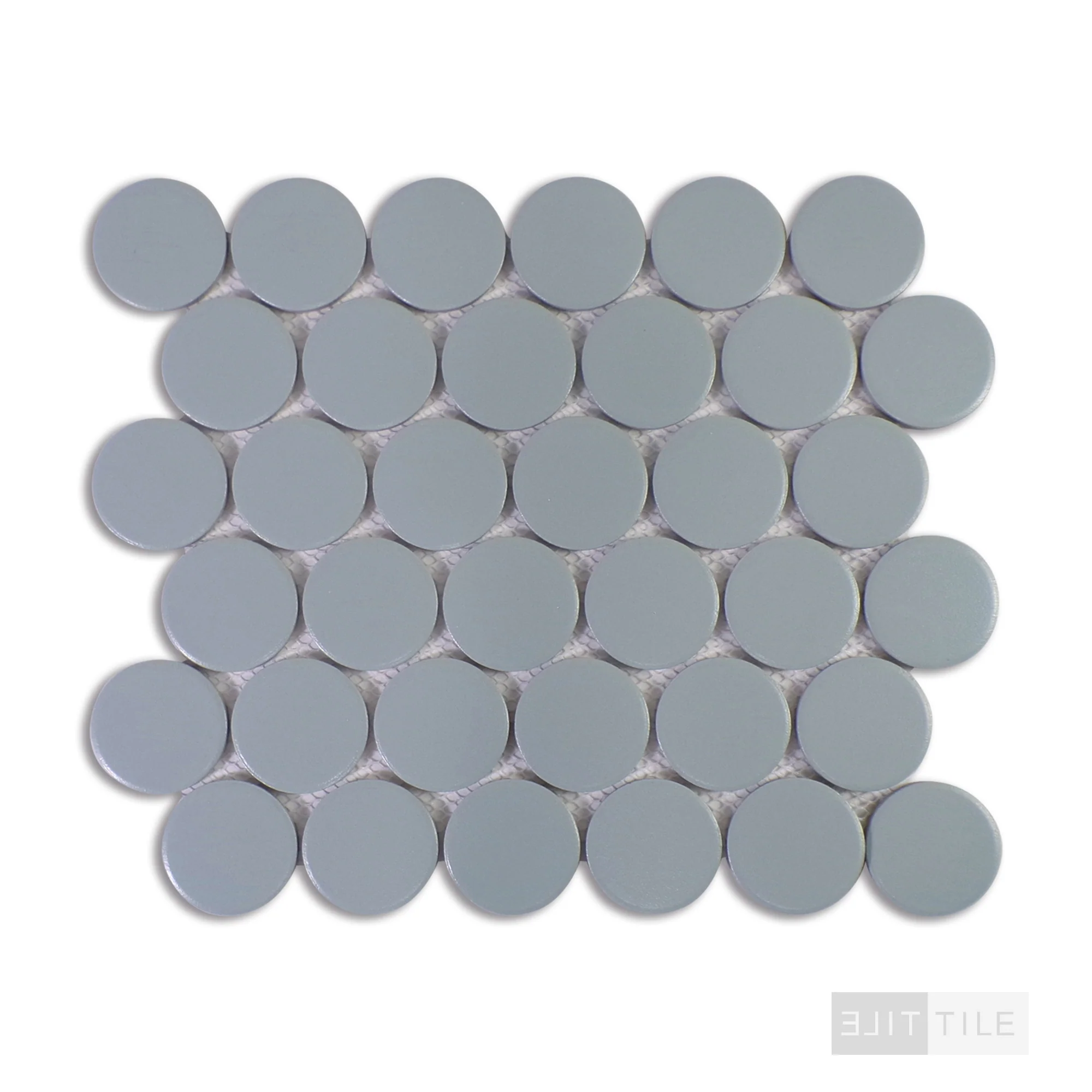 Marin 2" Penny Round Misty Blue Matte - Image 3