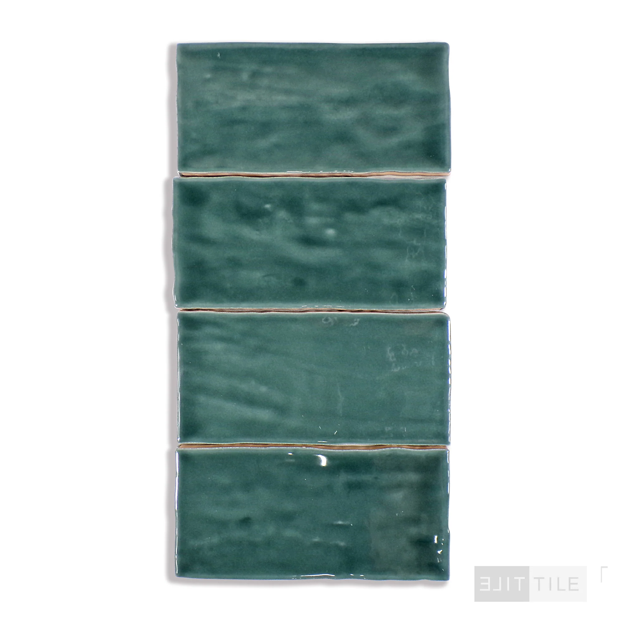 Marin Glazed Ceramic Field Tile 2.5X5 Ocean Teal Gloss - Image 2