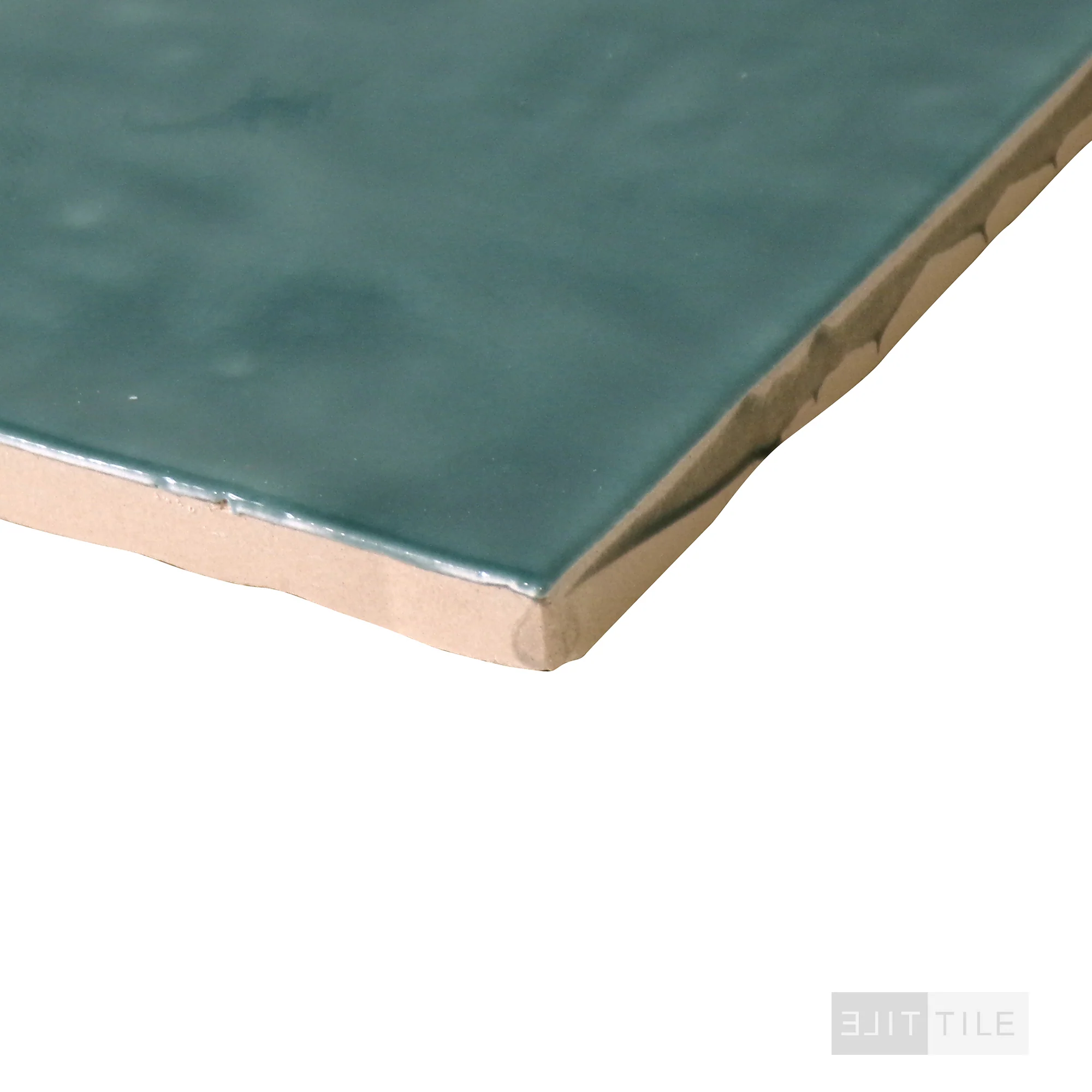 Marin Glazed Ceramic Field Tile 4X4 Ocean Teal Gloss - Image 3