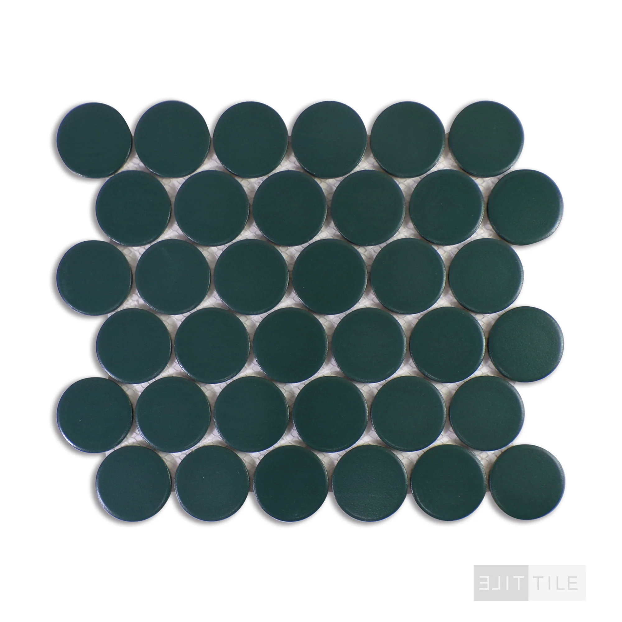Marin 2" Penny Round Ocean Teal Matte - Image 2