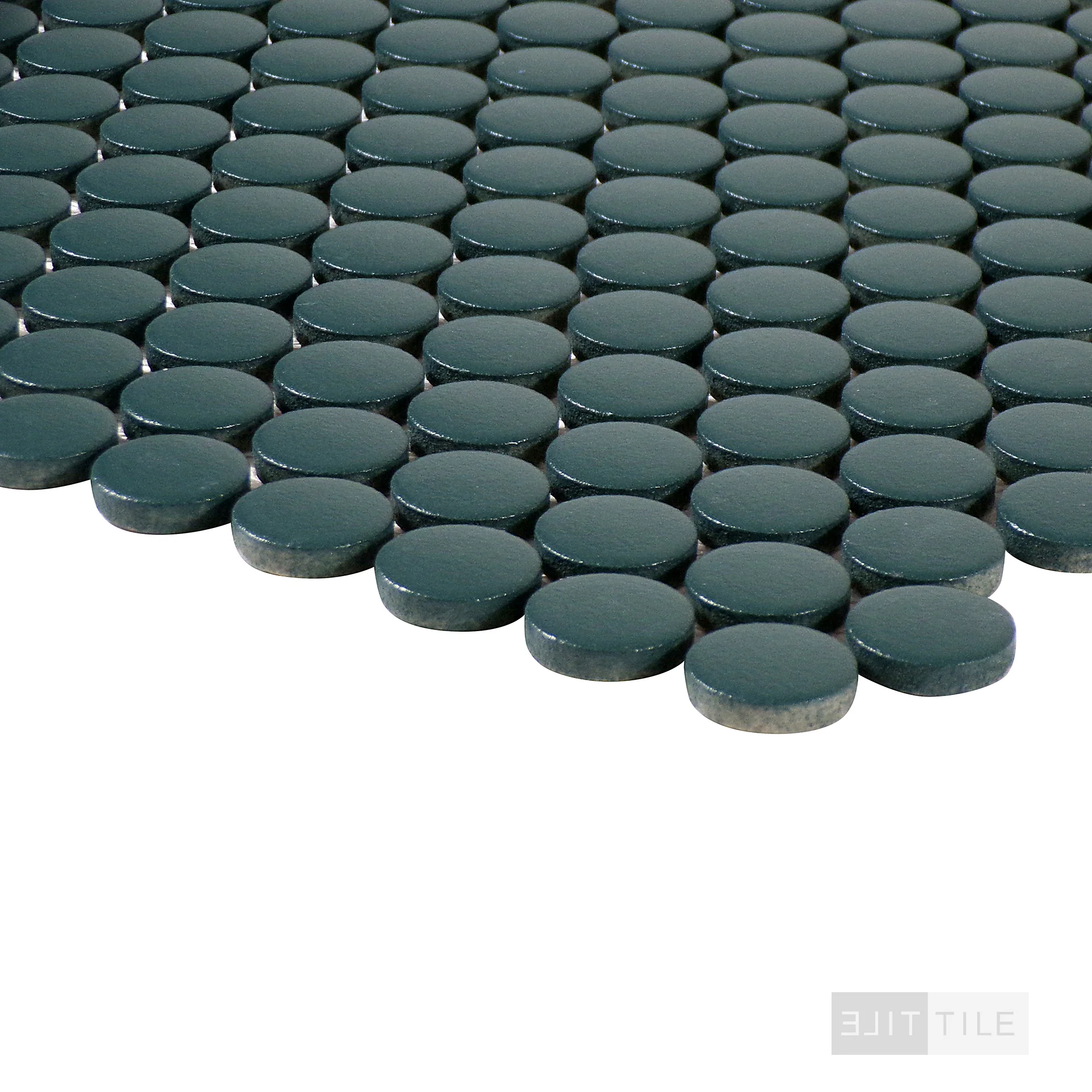 Marin 3/4" Penny Round Ocean Teal Matte - Image 3