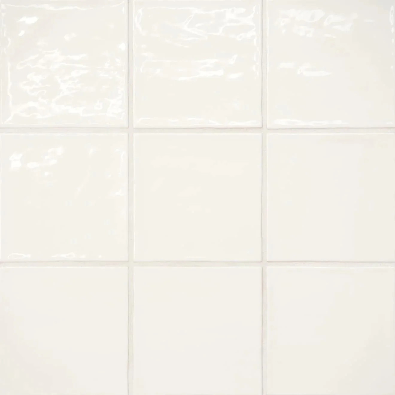 Marin Glazed Ceramic Field Tile 4X4 Pearl White Gloss
