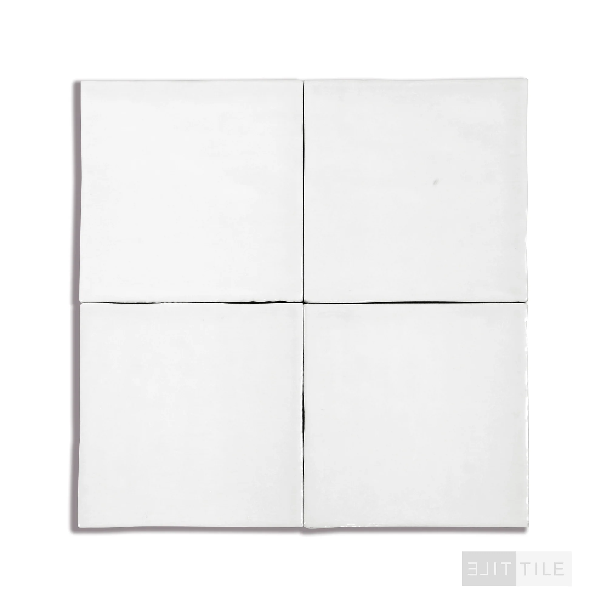 Marin Glazed Ceramic Field Tile 4X4 Pearl White Gloss - Image 3