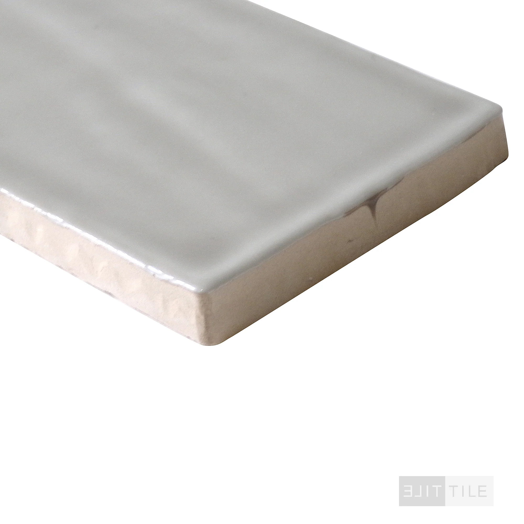 Marin Glazed Ceramic Field Tile 2.5X5 Pebble Gray Gloss - Image 4