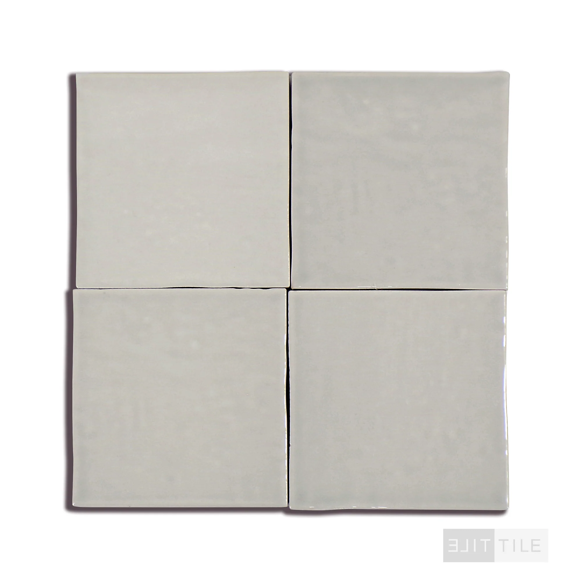 Marin Glazed Ceramic Field Tile 4X4 Pebble Gray Gloss - Image 3
