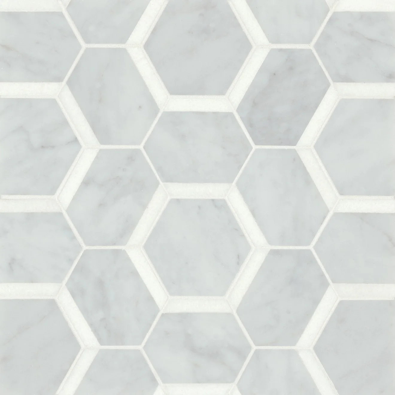 Matisse Stone Mosaic 10-1/2X12 White Carrara & Thassos Honed