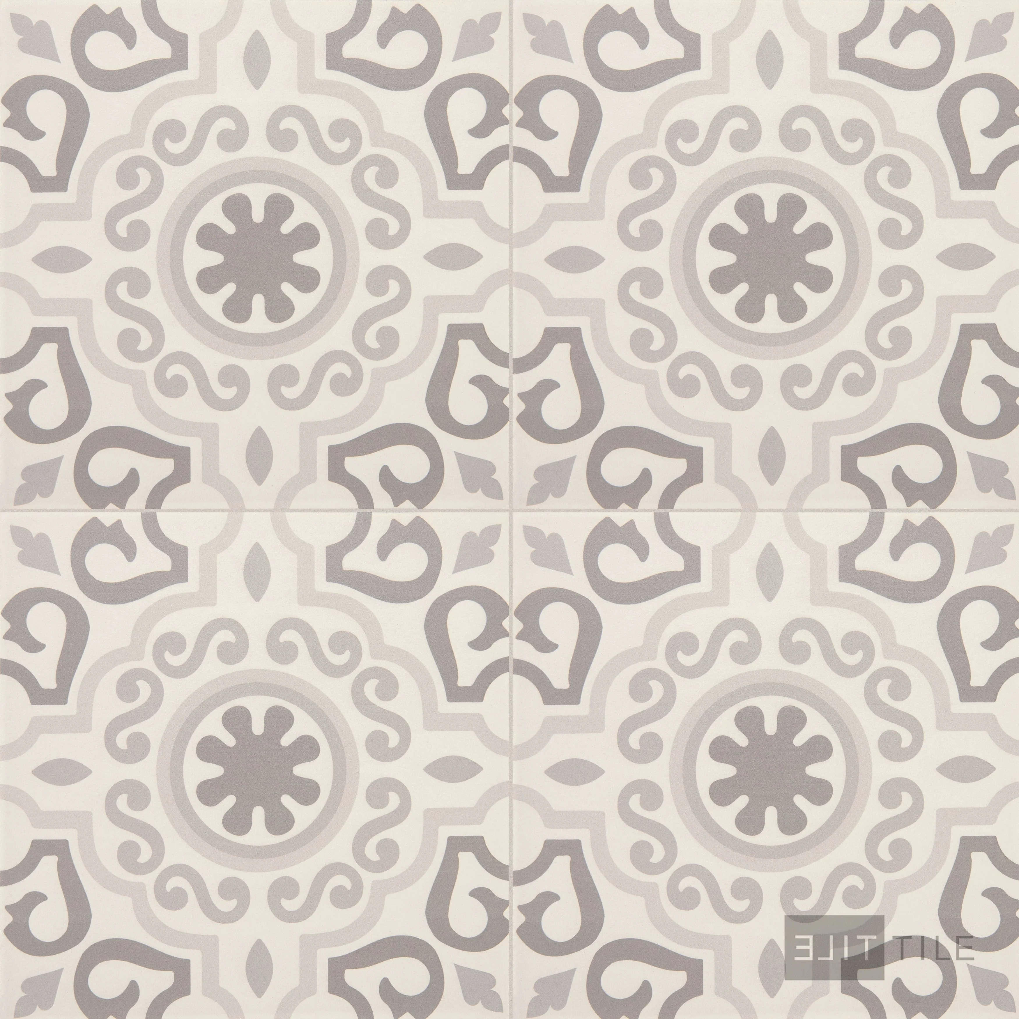 Memoir Ceramic Floor Tile 12X12 Crystal Grey Matte