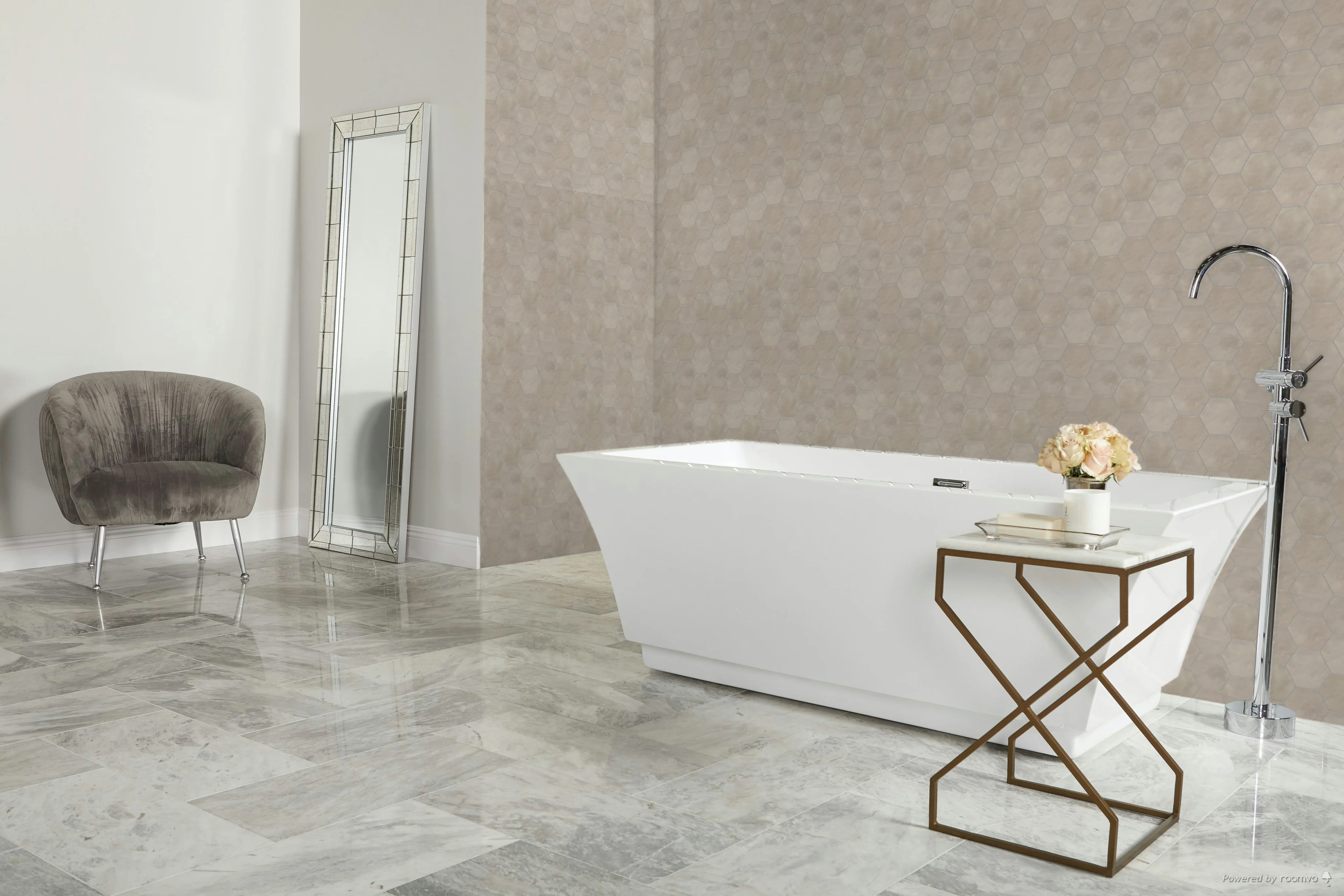 Mesmerist Ceramic Wall Tile 4" Hex Trance Glossy - Image 2