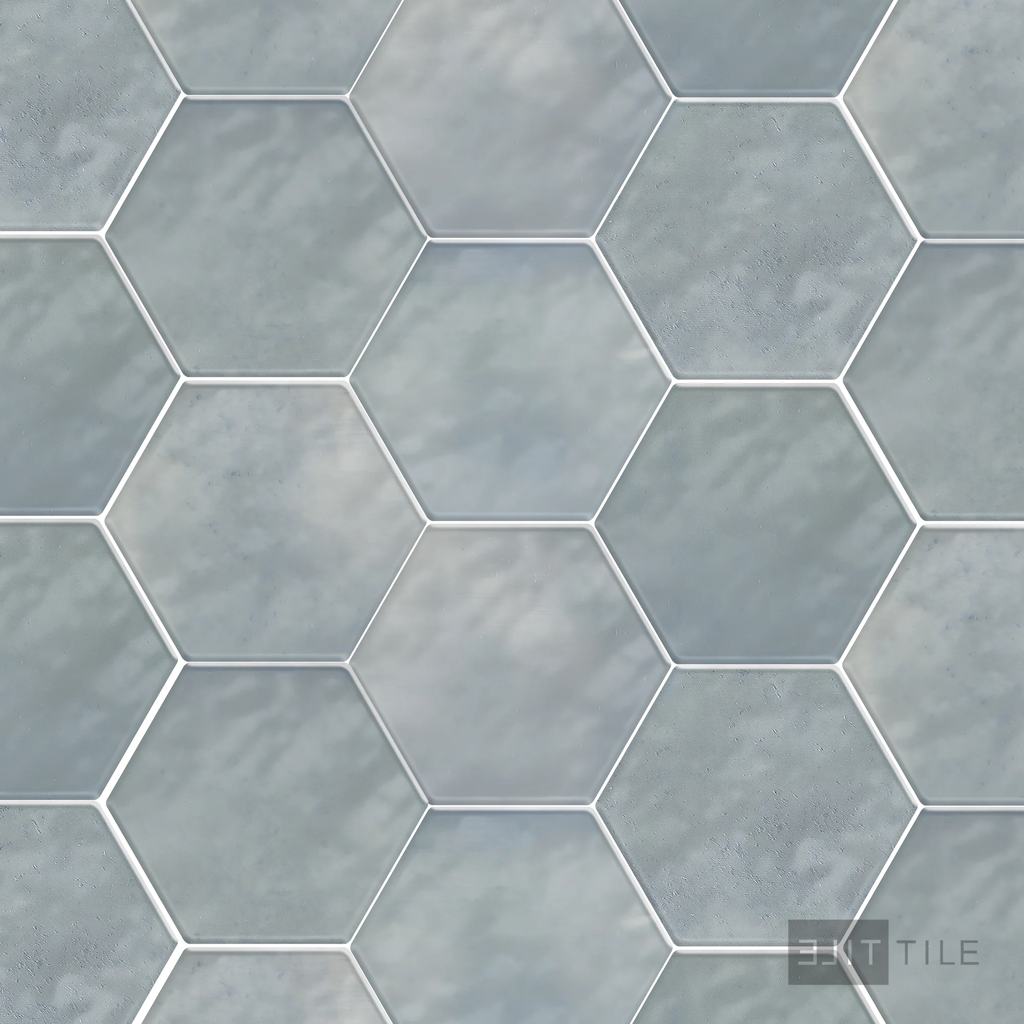 Mesmerist Ceramic Wall Tile 4" Hex Whimsy Glossy