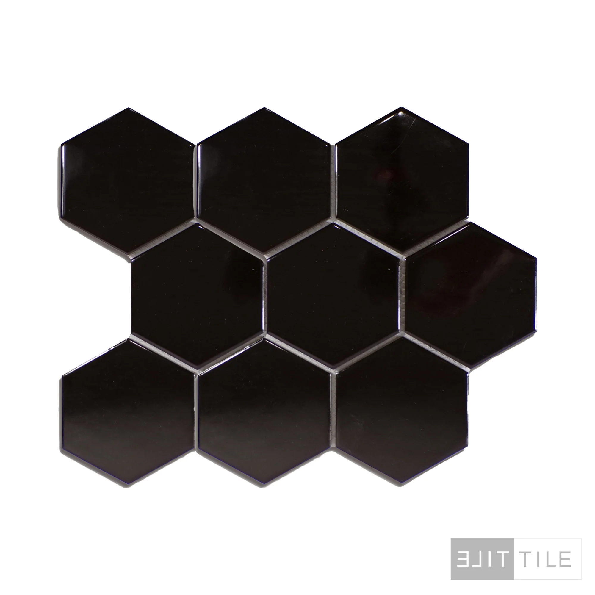 Metro 4X4 Hex 12X12 Black Glossy