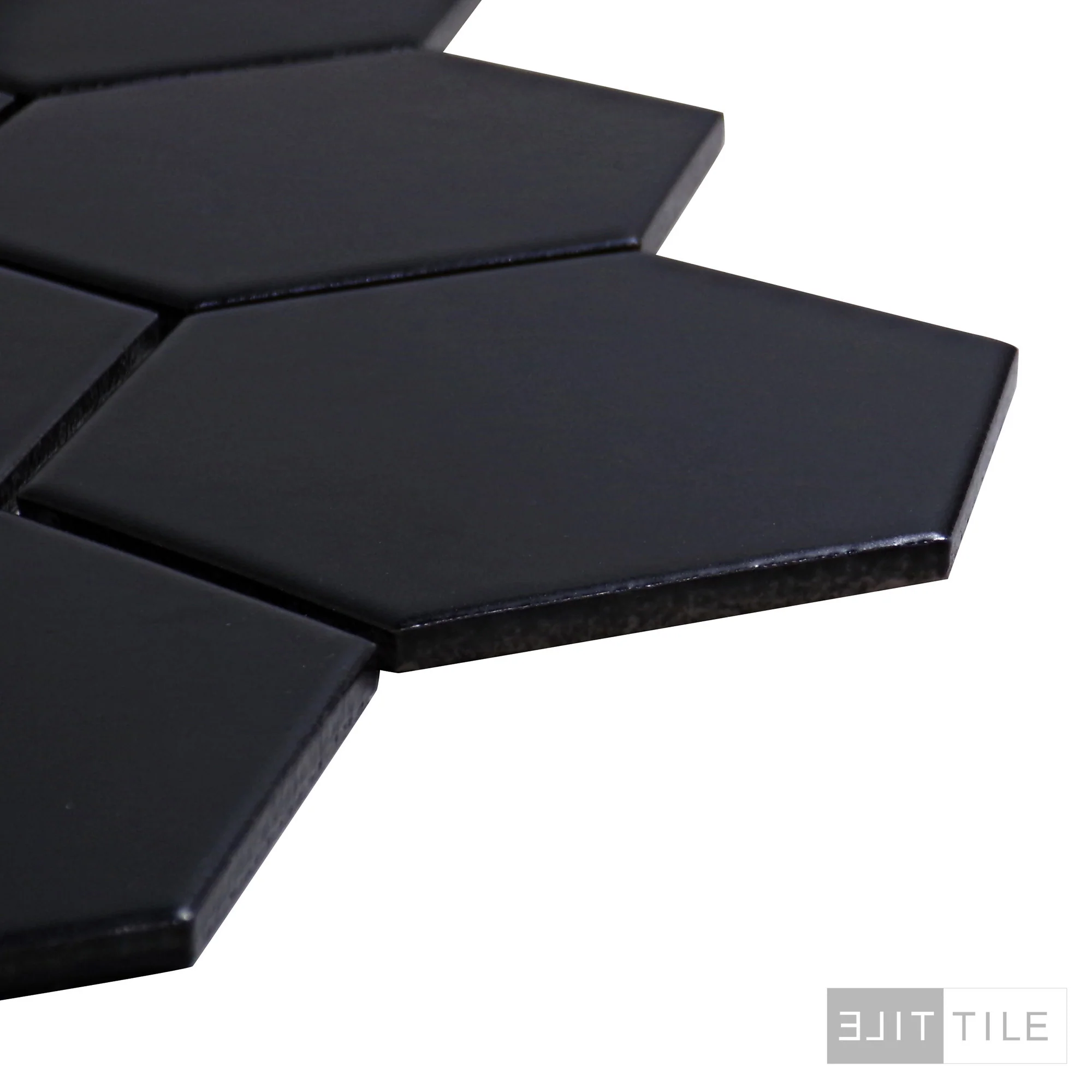 Metro 4X4 Hex 12X12 Black Matte - Image 4