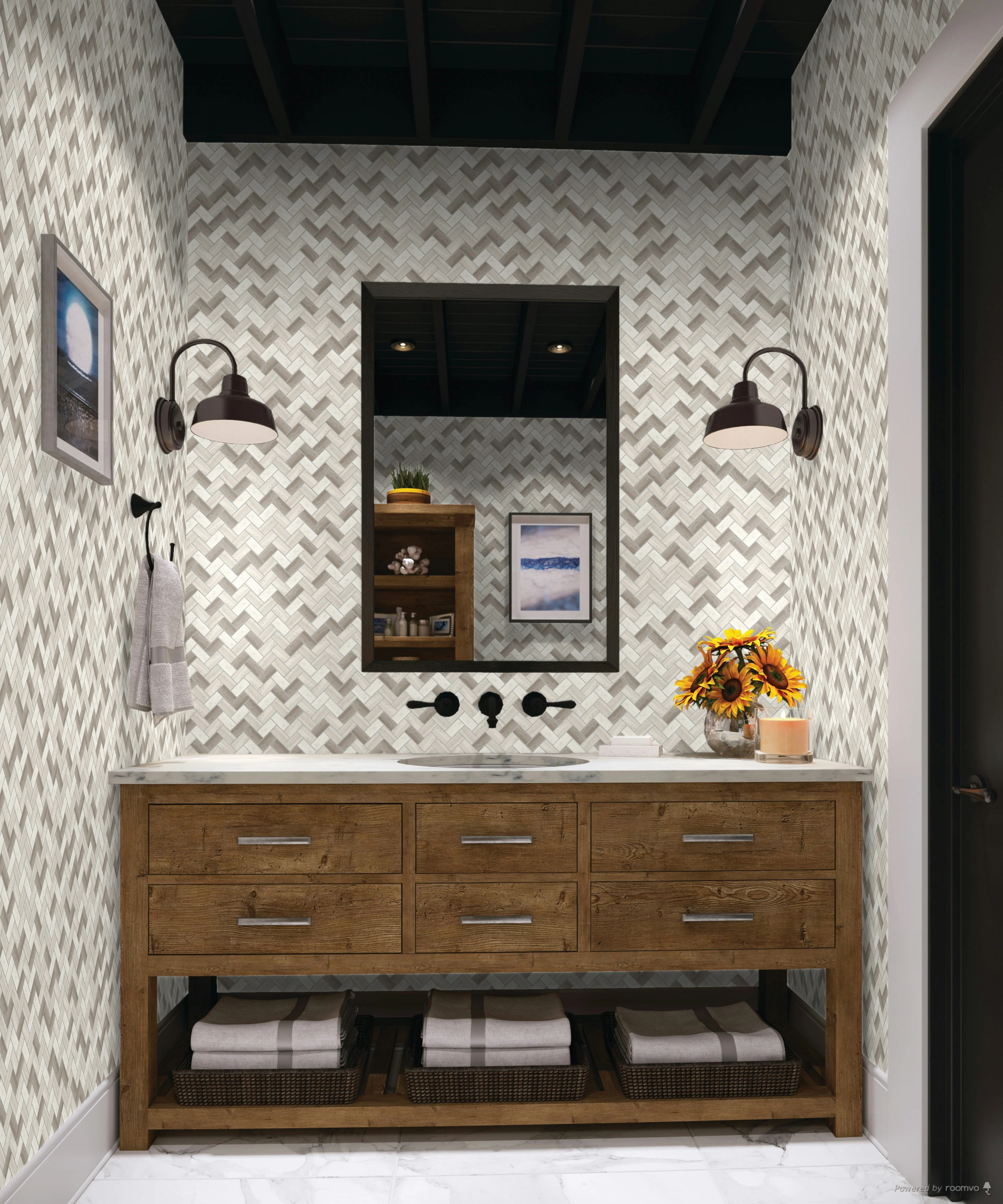 Minute Mosaix Natural Stone Mosaic 11X10 Chenille White - Image 2